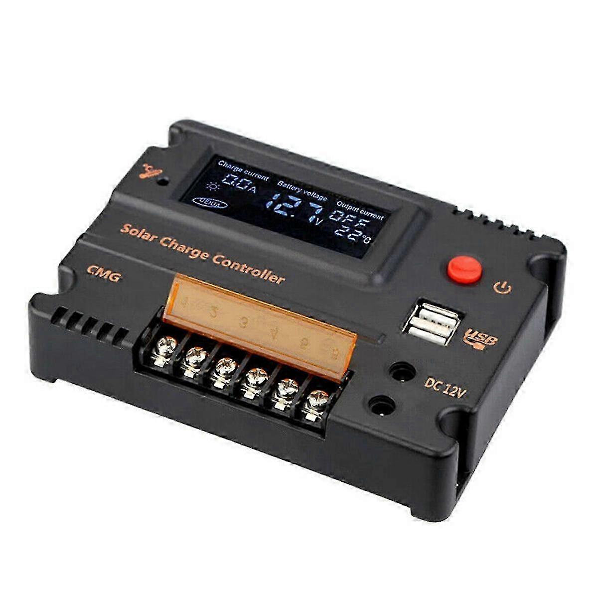 10A Solar Charge Controller 12V/24V Solar Panel Battery Regulator Auto Switch SolarController Temperature Compensation