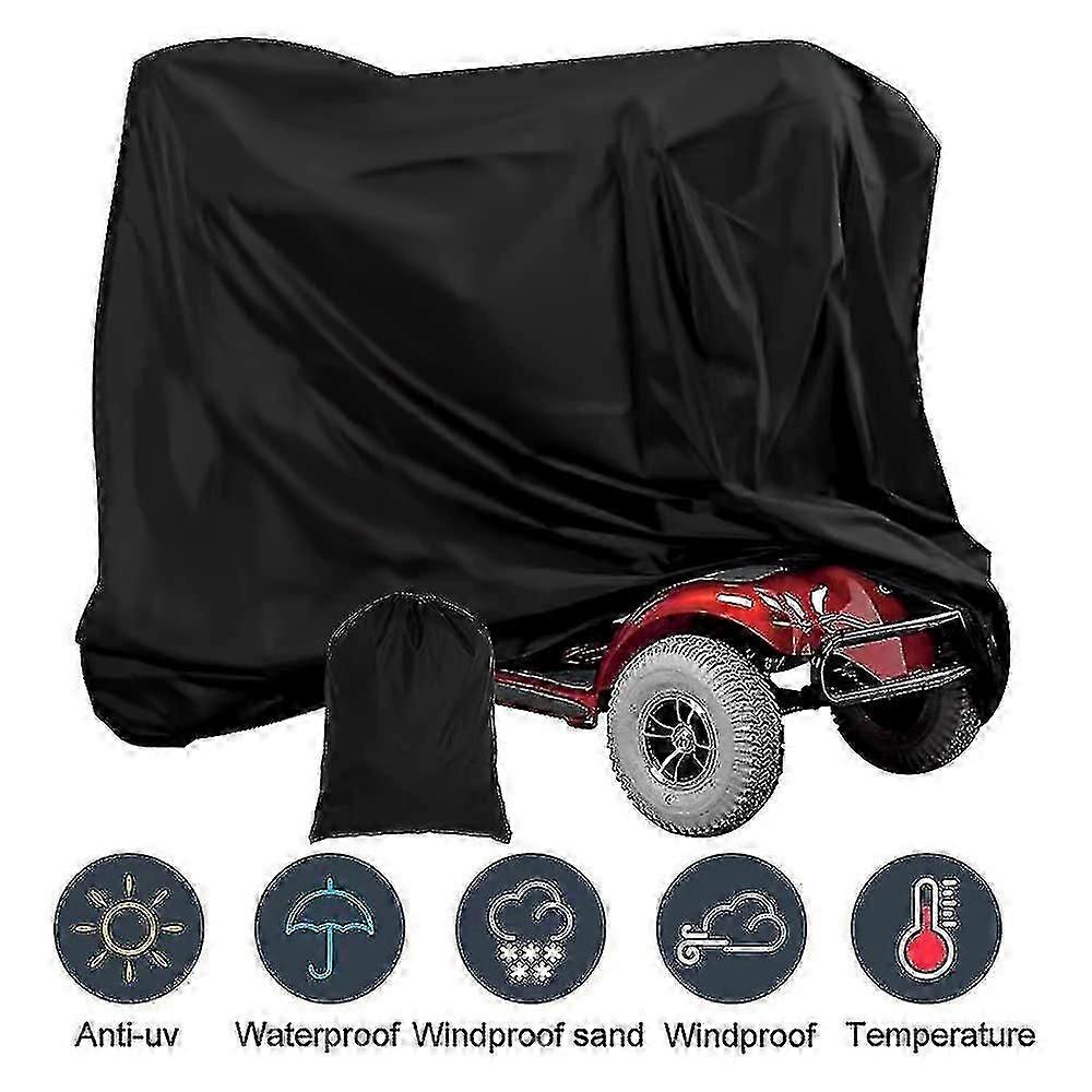 غطاء سكوتر التنقل الثقيل ، غطاء تخزين كرسي متحرك مقاوم للماء من أكسفورد 190d غطاء حماية دراجة نارية مضادة للغبار