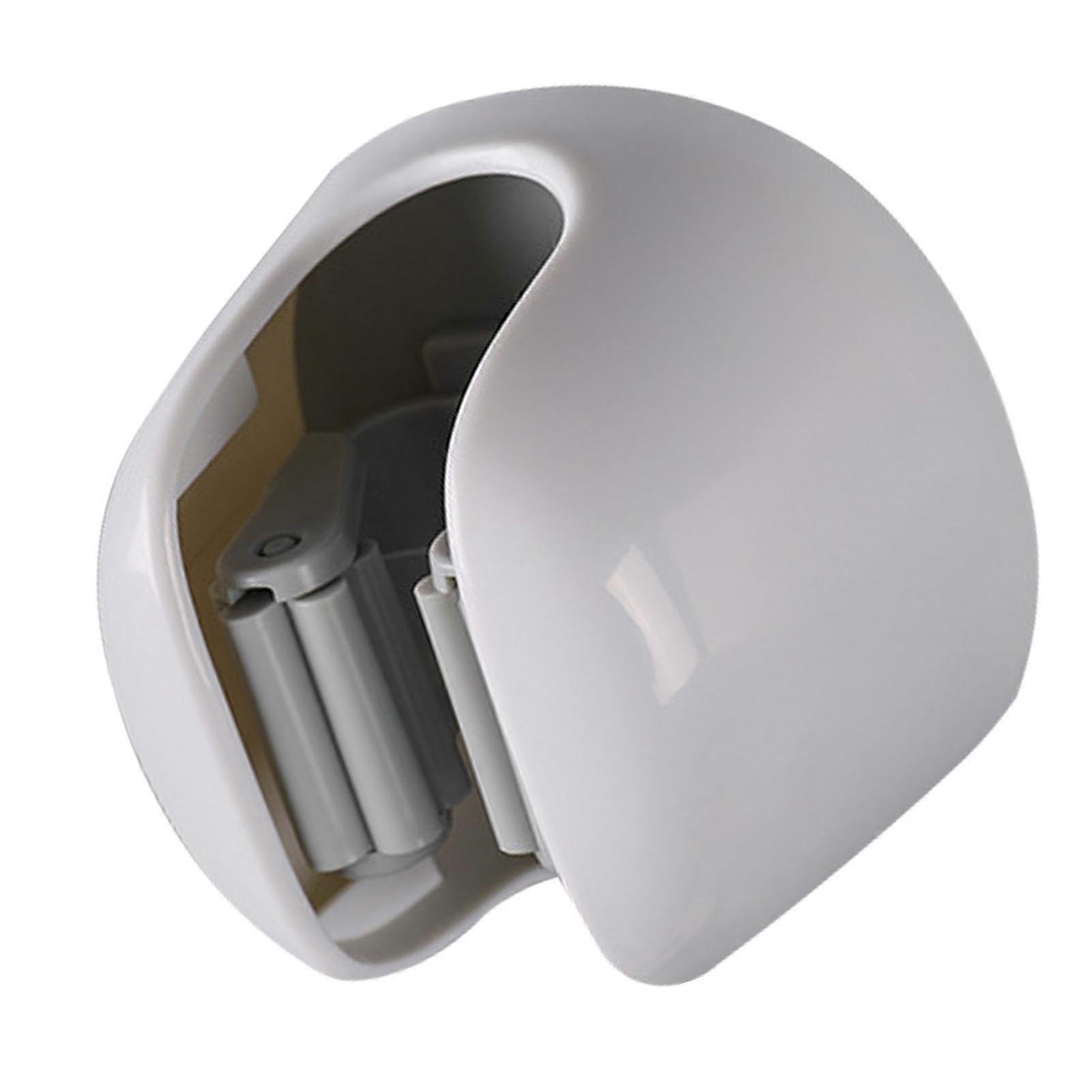 Mop Holder Wall Mount 7.7x5.5cm Gray White No Drilling