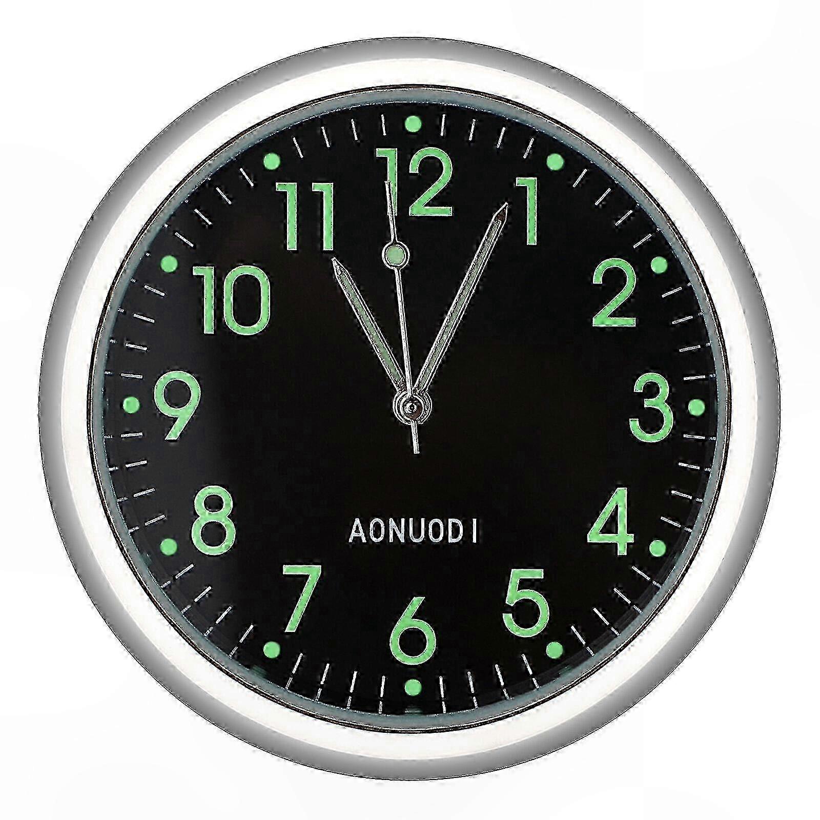 Universal Mini Quartz Clock for Car Dashboard with Luminous Display Auto Accessory