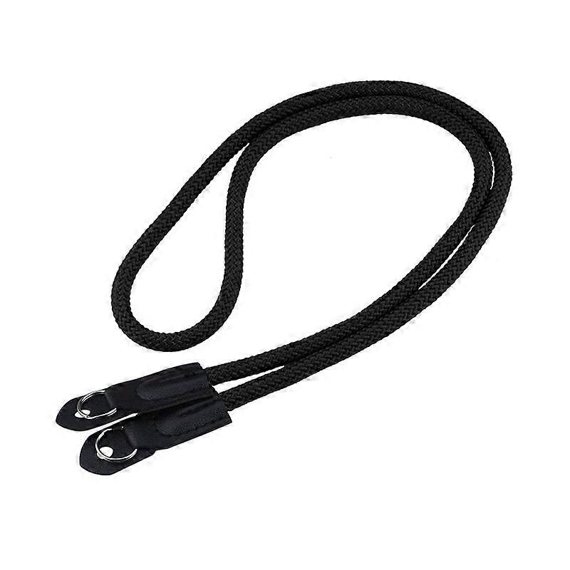 Rope Camera Strap, -Single Camera with Retro Camera Rope, SLR Camera Shoulder Strap, Black