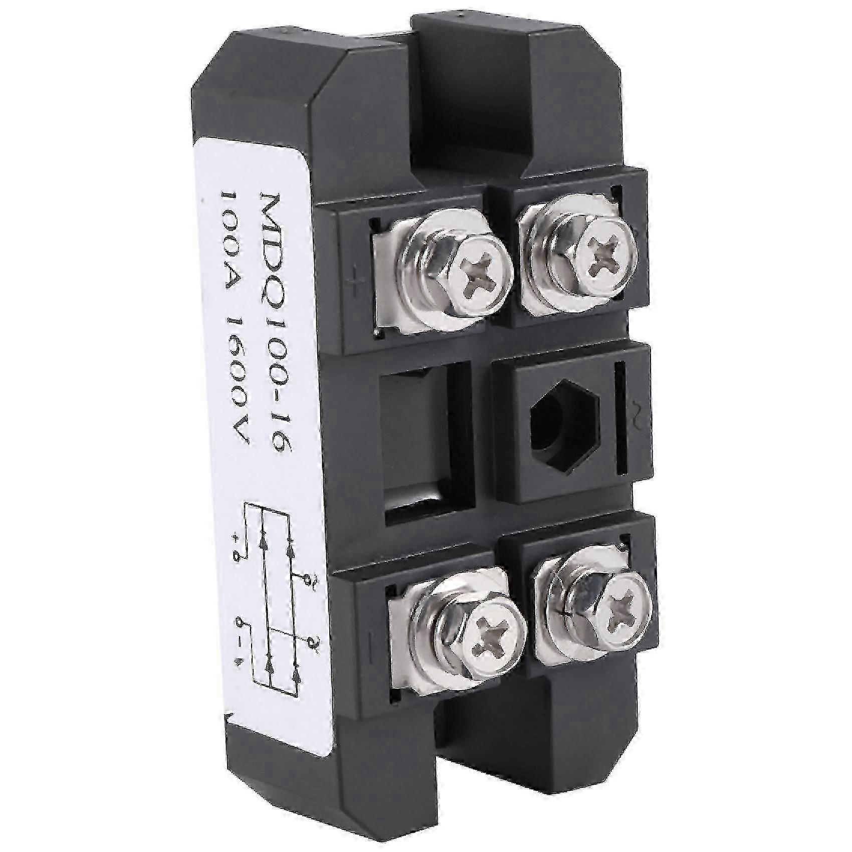 MDQ 100A-1600V svart enfas diodbrygga likriktare 100 Amp 1600V - Hög kvalitet
