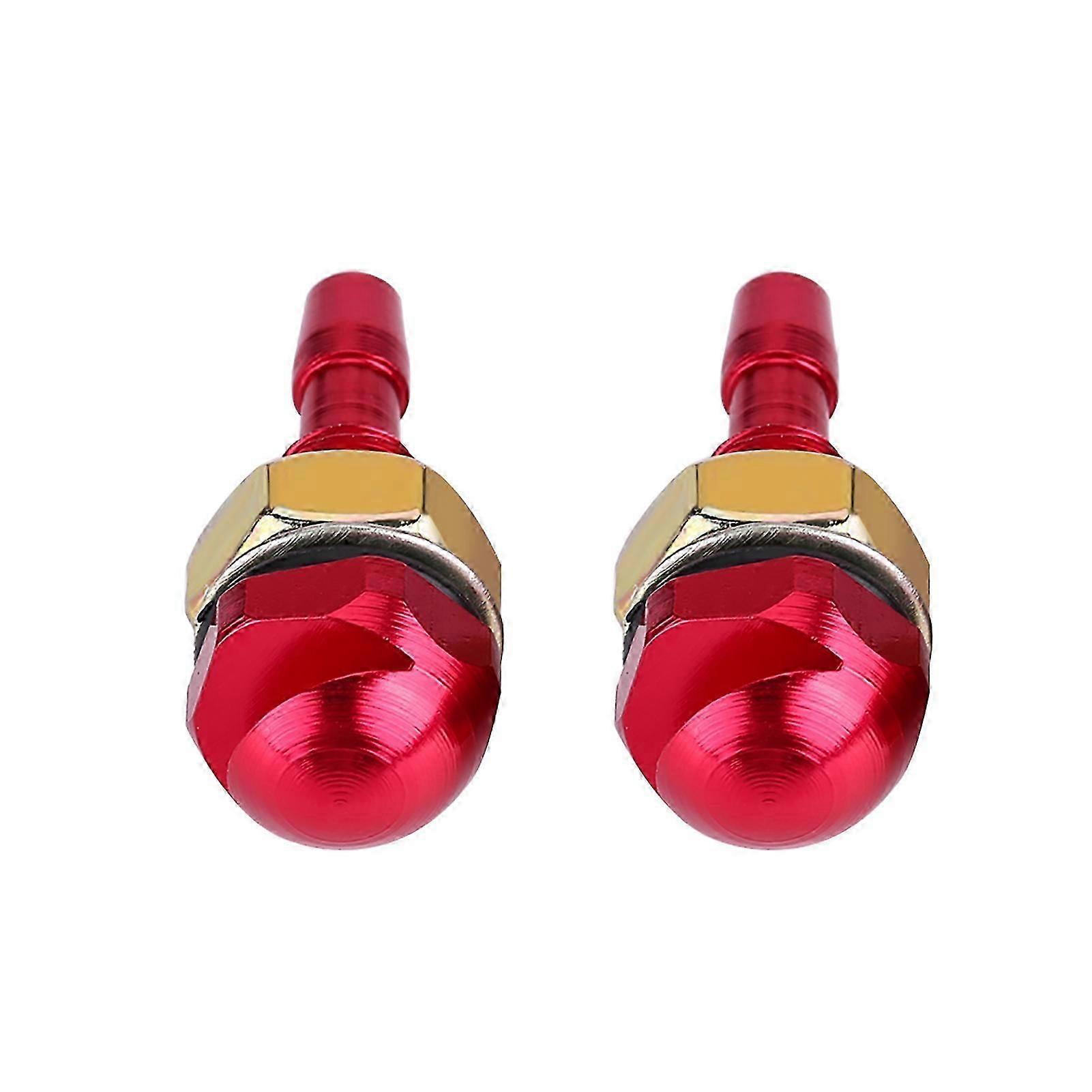 Universal Aluminum Alloy Car Windshield Washer Nozzle, 2pcs, Red