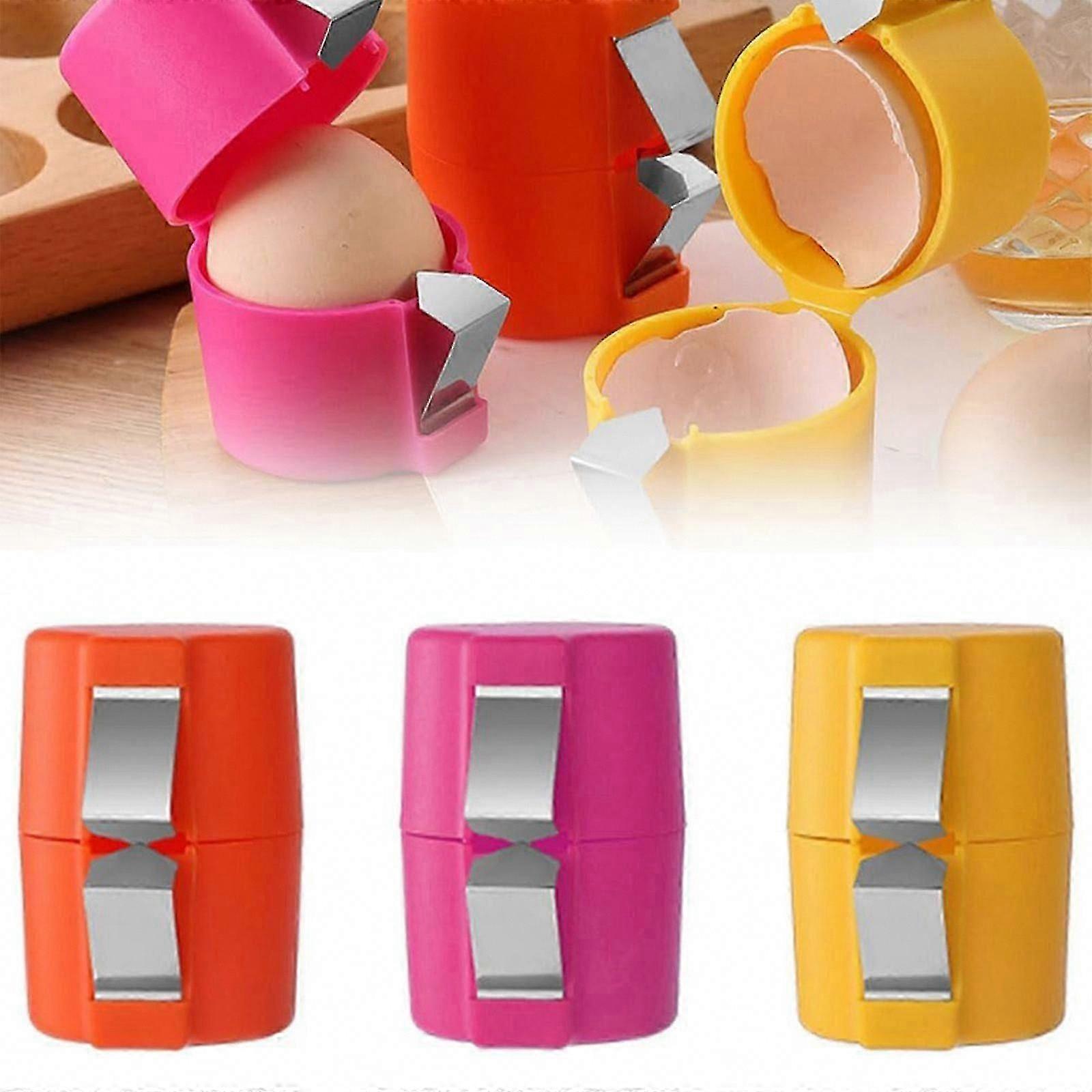 3PCS Eierschalenöffner, 2025 Neues Egg Cracker Werkzeug für rohe Eier, Handheld Eggs Breaker Multifunktionaler Eierschneider Egg Cracker und Separator