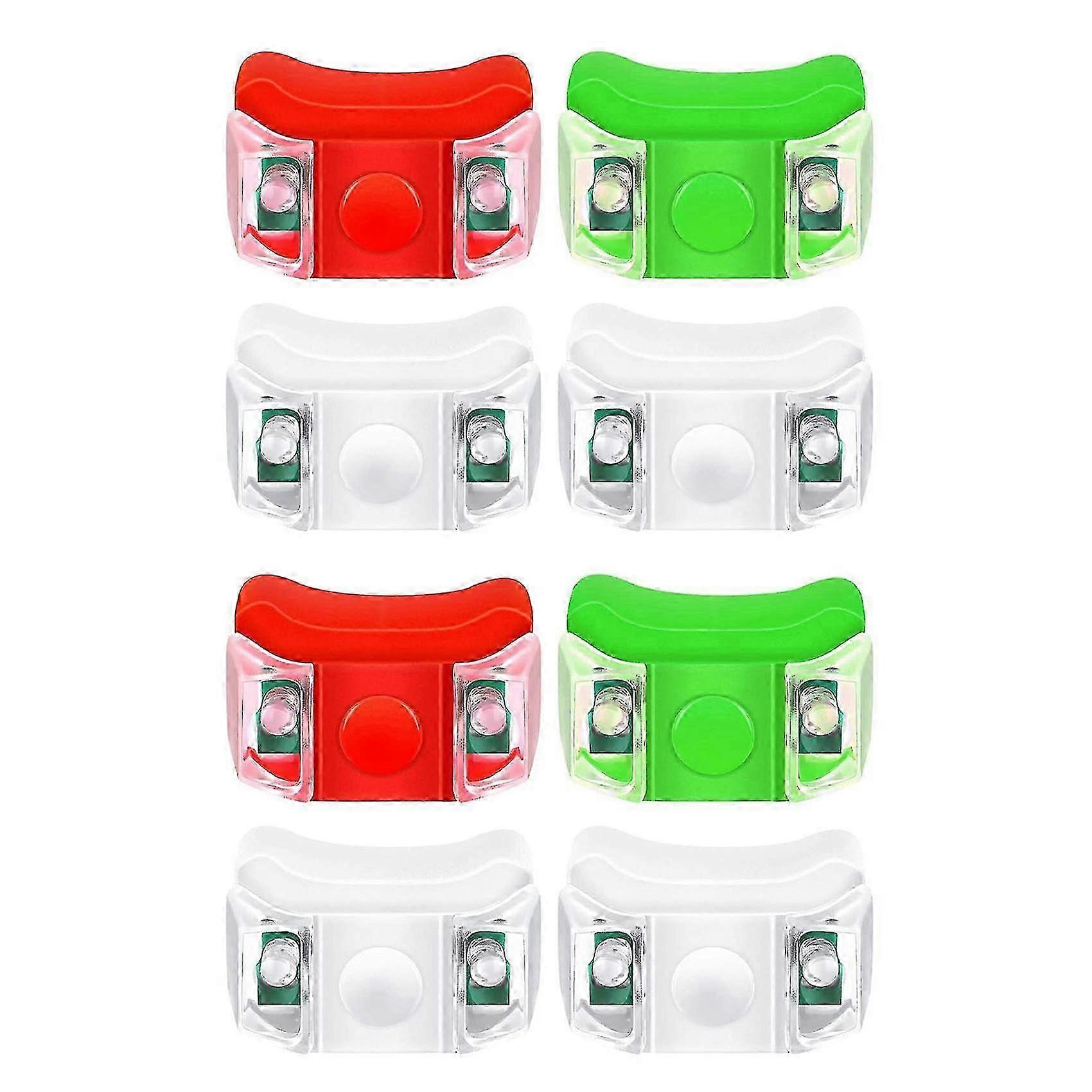 8 X Led Boat Navigation Lights For Boat Yacht Motorboat Bike Hunting Night Running Fishing (red, Gr