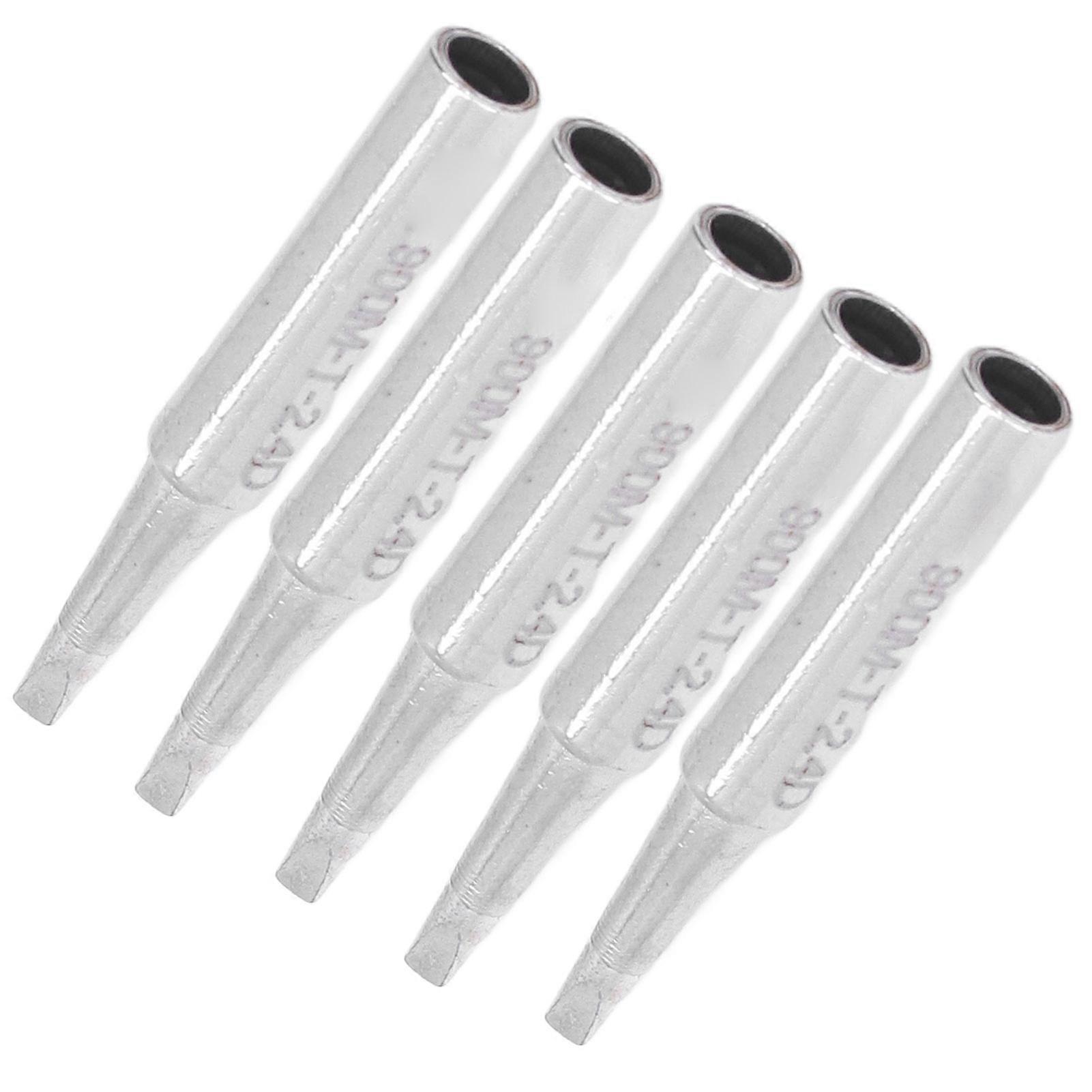 5Pcs 900M Series Copper Soldering Iron Tips 2.4D Flat Type