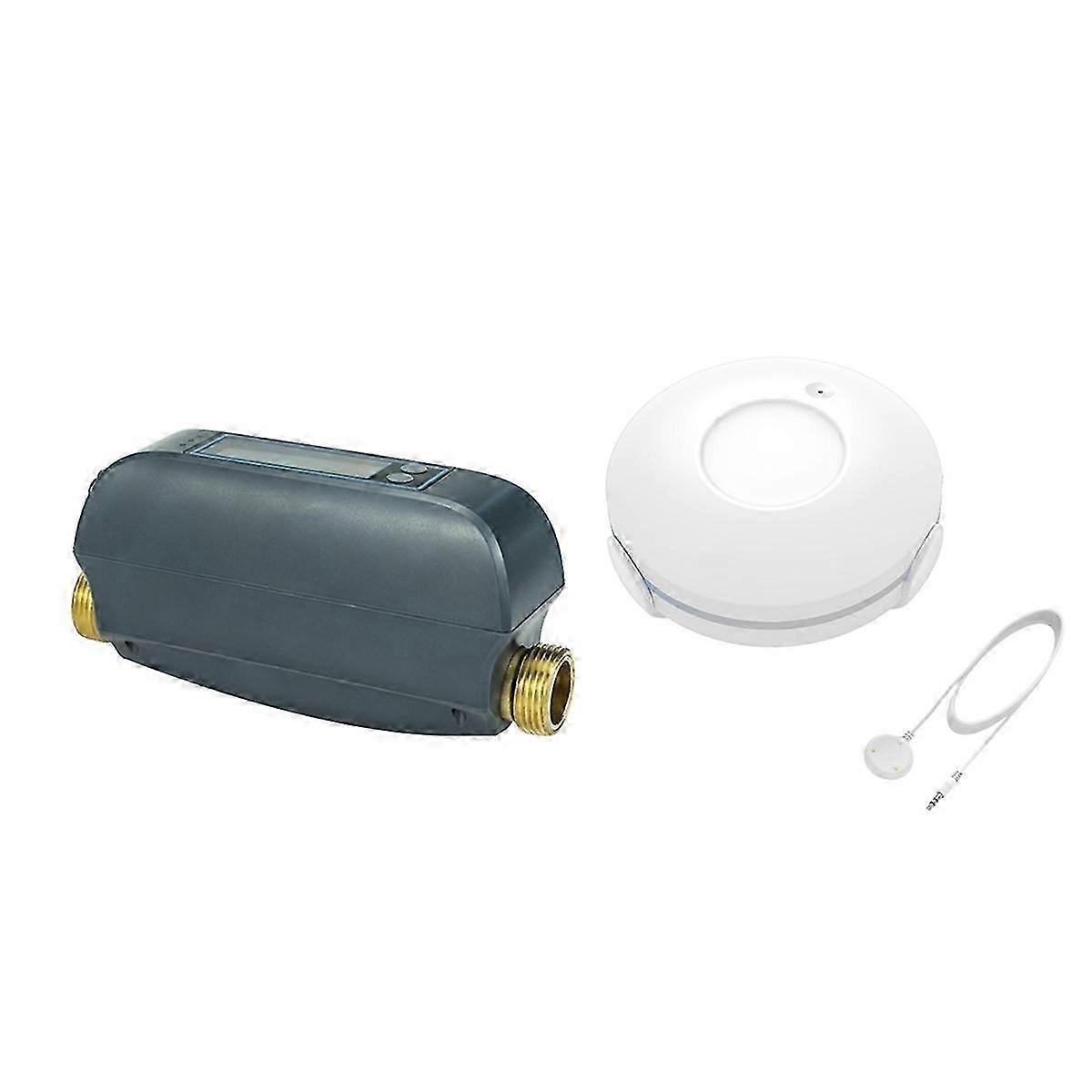 Tuya Smart WiFi Water Valve with Rechargeable Battery & Flow Meter for DN20 3/4-inch Pipe