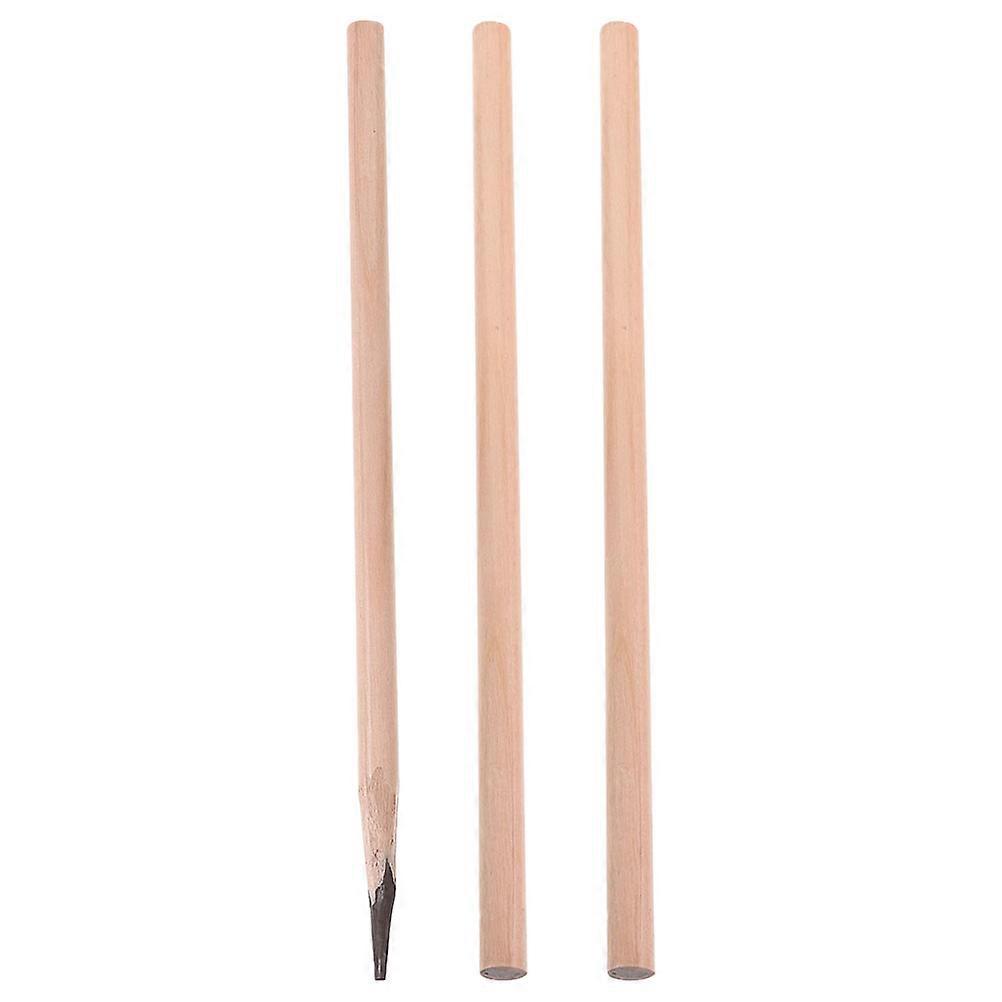 Wooden Eyebrow Tool Ultrafine Tip Coffee Color Waterproof For Humid Weather 3Pcs