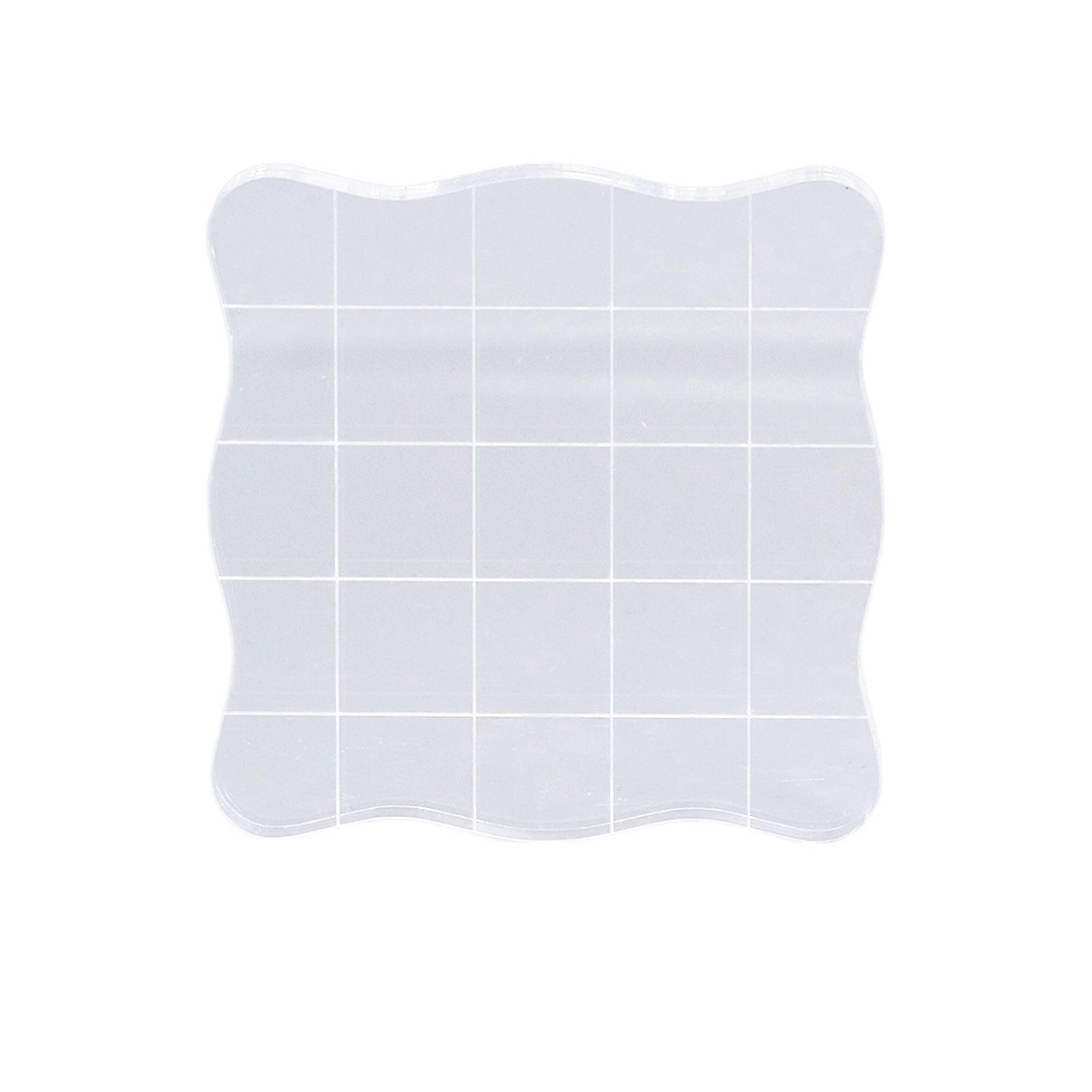 Clear Stamps 7.5x7.5cm Transparent Durable Acrylic Block