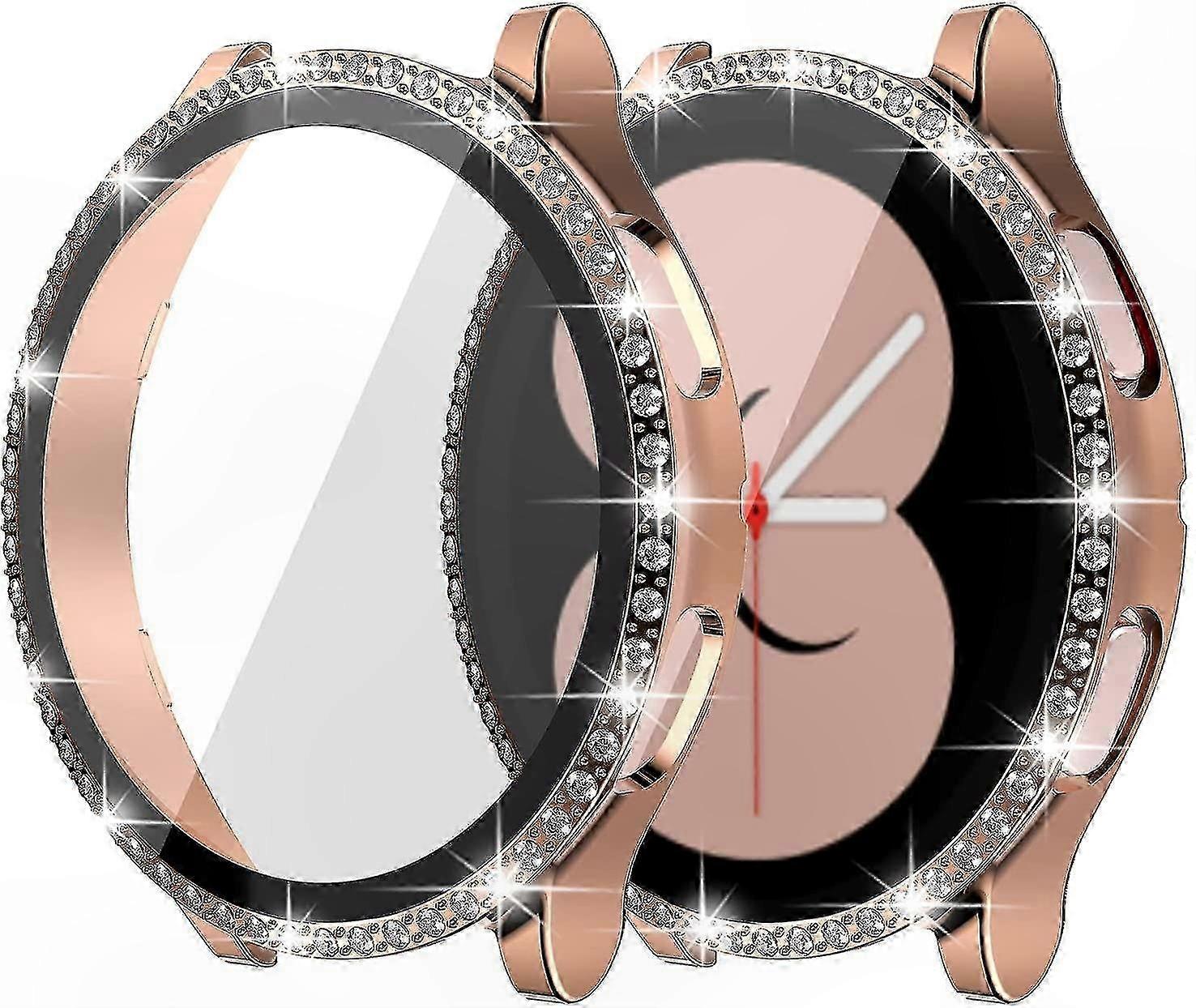 スマートウォッチ用フルカバースクリーンプロテクターとケース 40mm/44mm 落下防止バンパーと強化ガラス保護付き