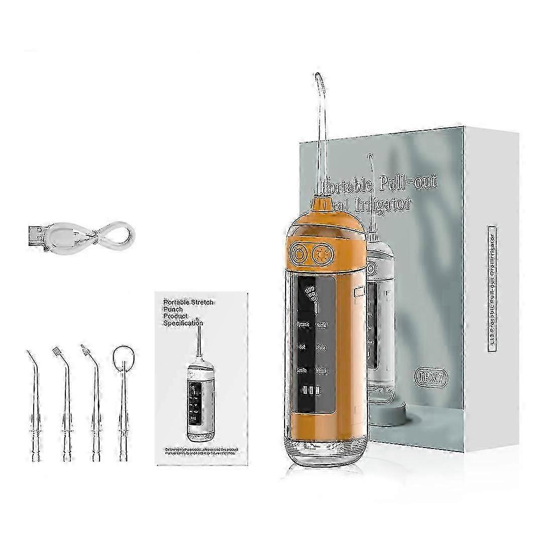 Portable Dental Flosser with USB Rechargeable, 6 Modes, Ipx7 Waterproof, 180ml Capacity for Oral Irrigator Use