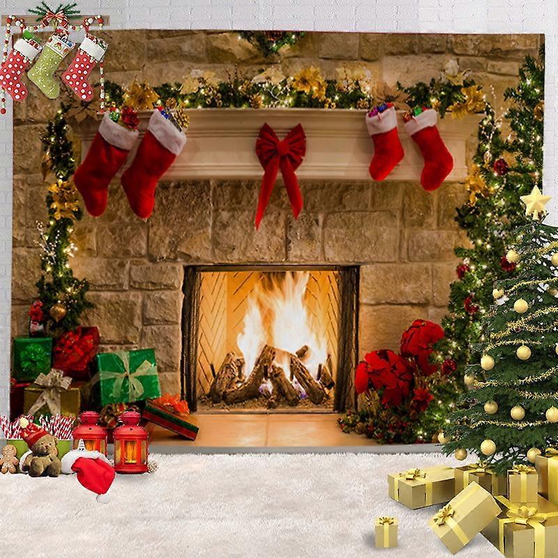 Christmas background cloth Santa Claus blessing tapestry tapestry Christmas event decoration hanging cloth