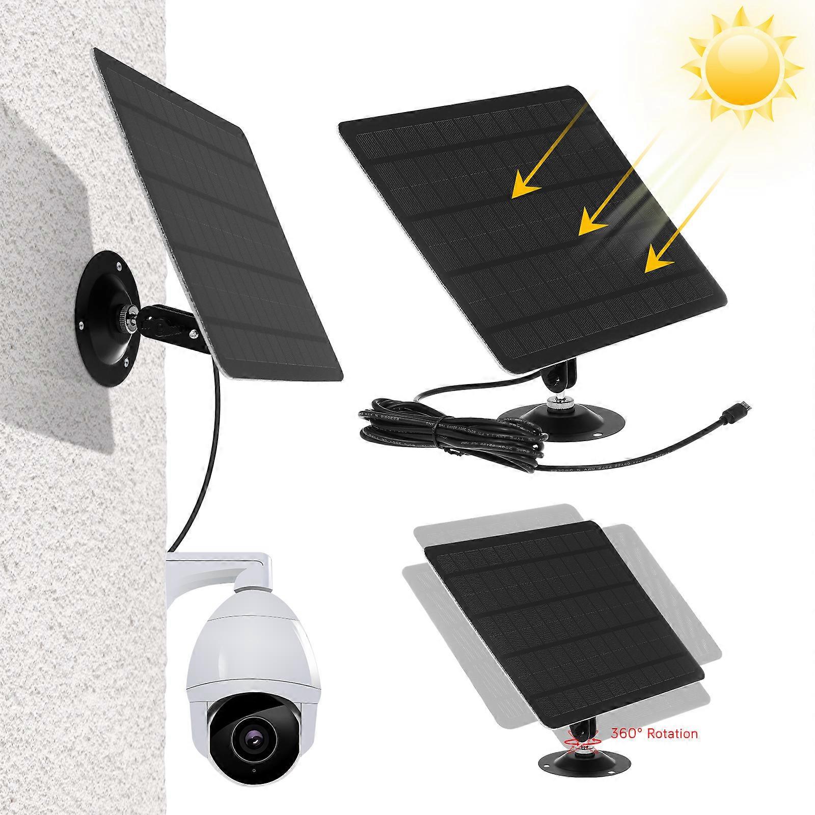 Small Solar Panel Charger for Security Camera with 20W Monocrystalline Cell
