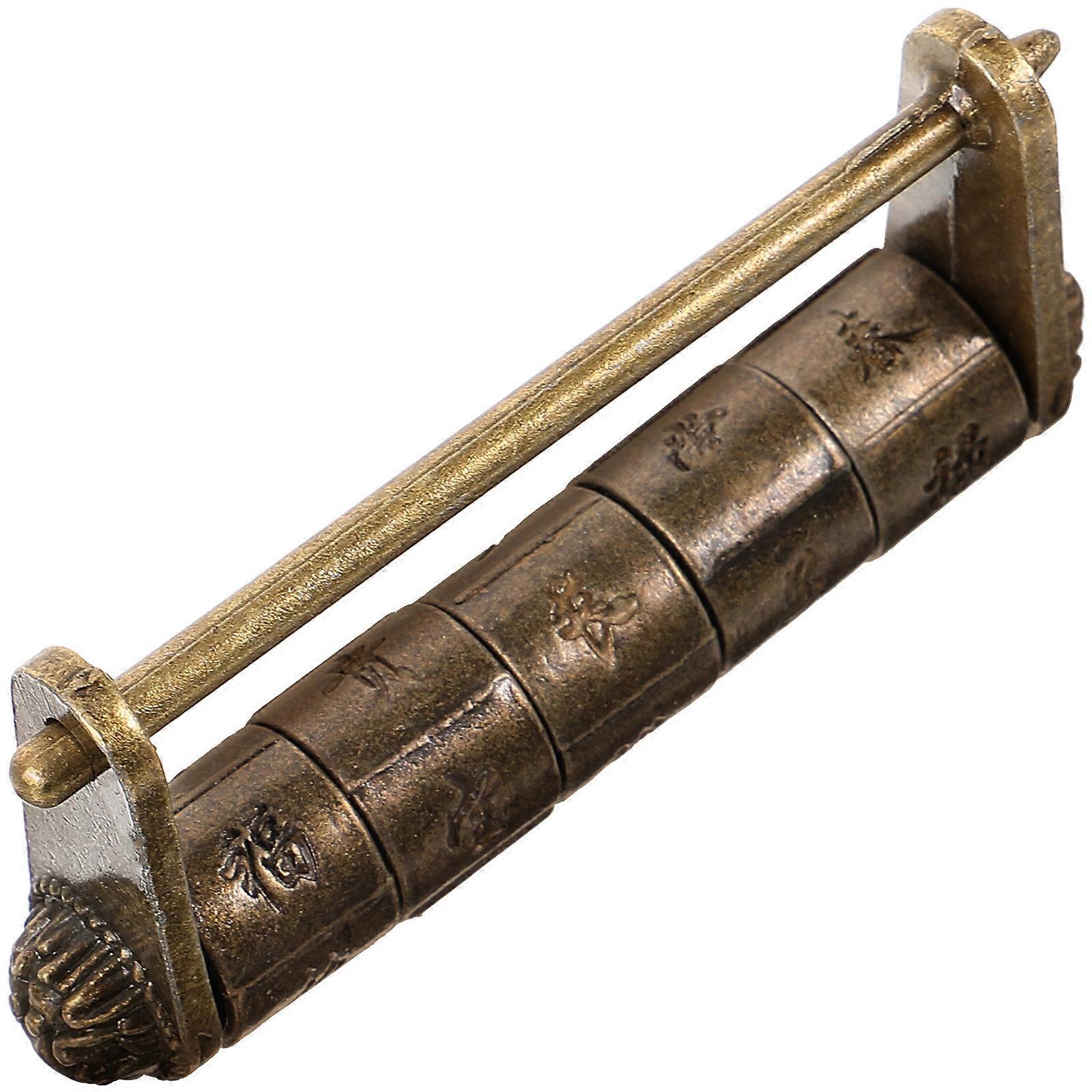 Small Vintage Padlock Chinese Style Text Password Lock for Cabinet