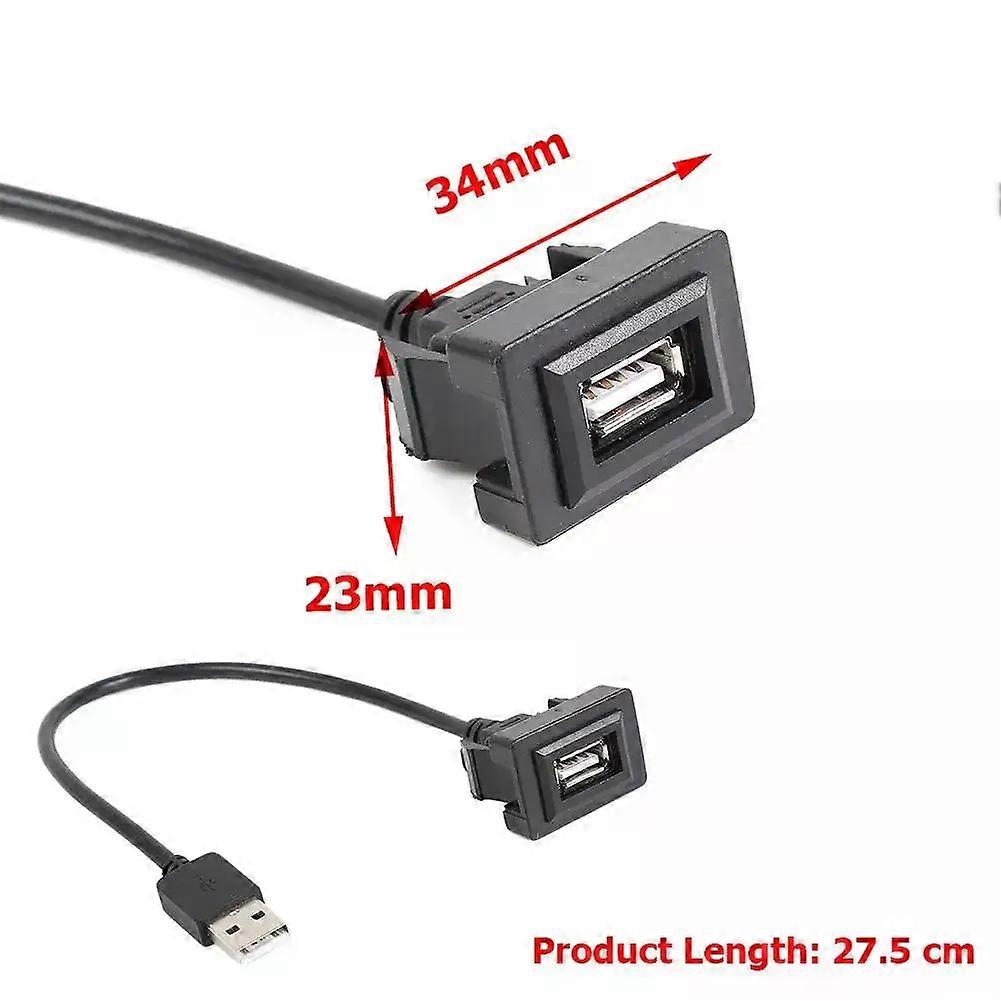 Car Dash Flush Mount for Toyota Current Outlet USB Dashboard Flush Mount USB Socket 20 Port Panel Extension Cable Adapter