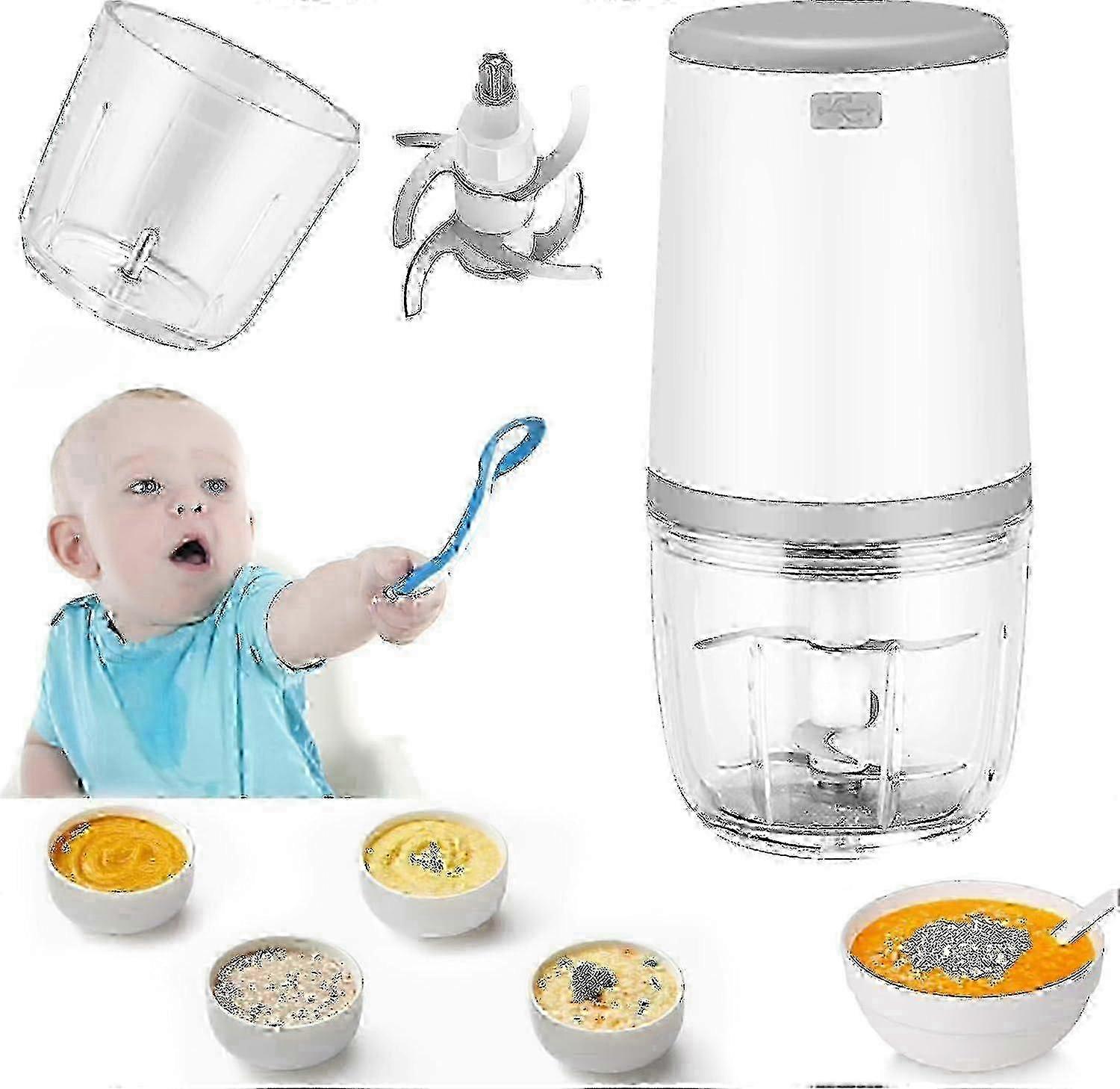 Mini Blenders For Baby, Mini Food Processor, 300ml Baby Blender, Mini Electric Chopper, Mini Food Processor With Usb Charging, Electric Blender F