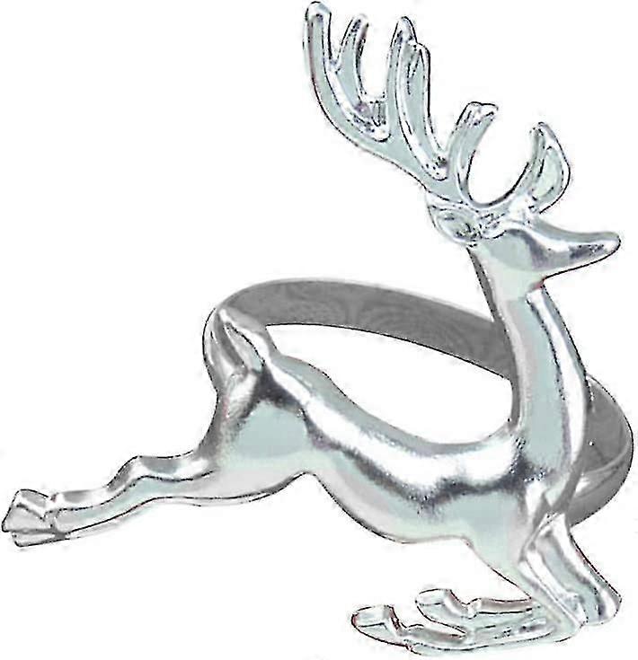 12pcs Christmas Napkin Rings Reindeer Napkin Holders Serviette Buckles For Xmas Holiday Party Dining Table Decoration (d-4-d)