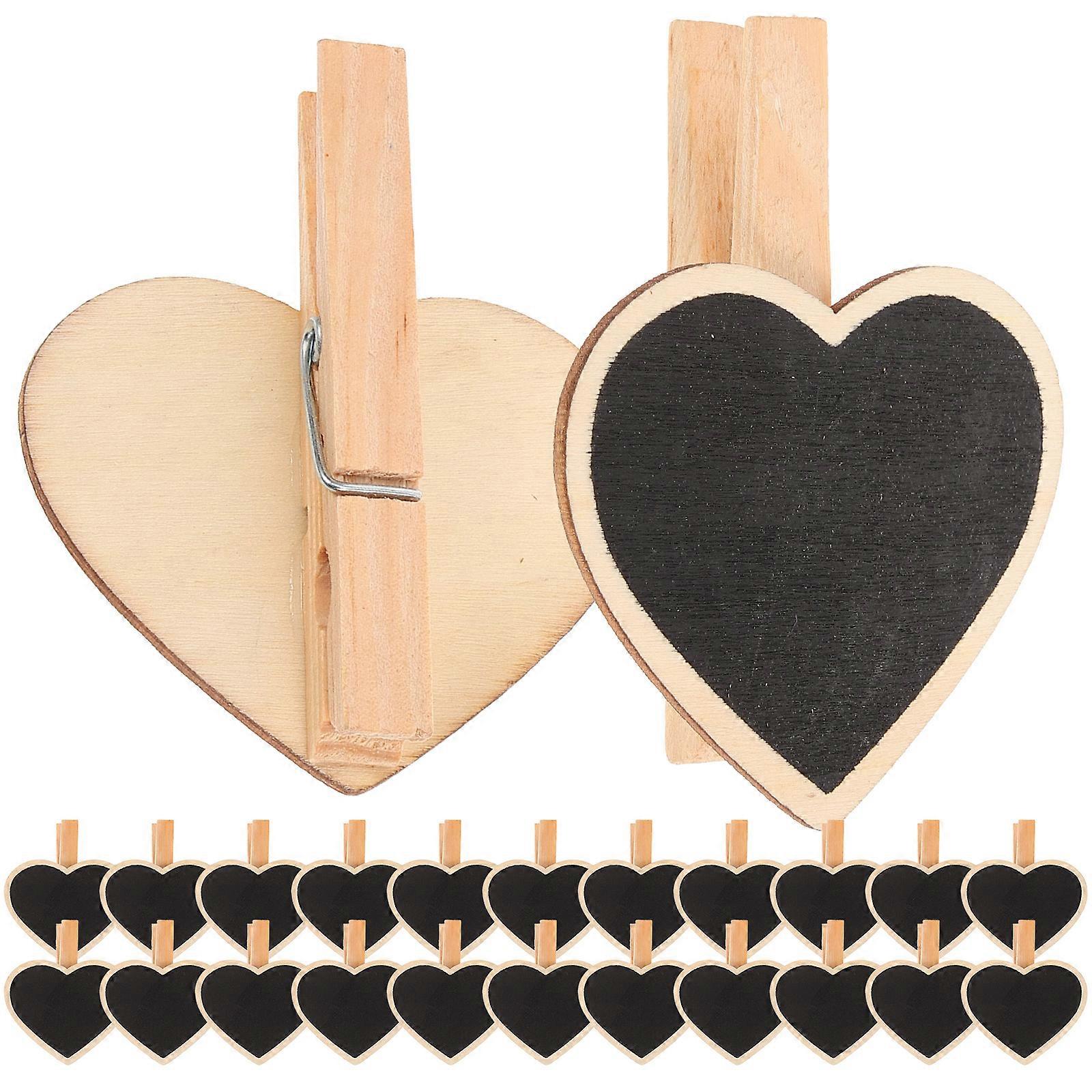 Message Board Clip Wooden Photo Clamp for Note Taking 24Pcs