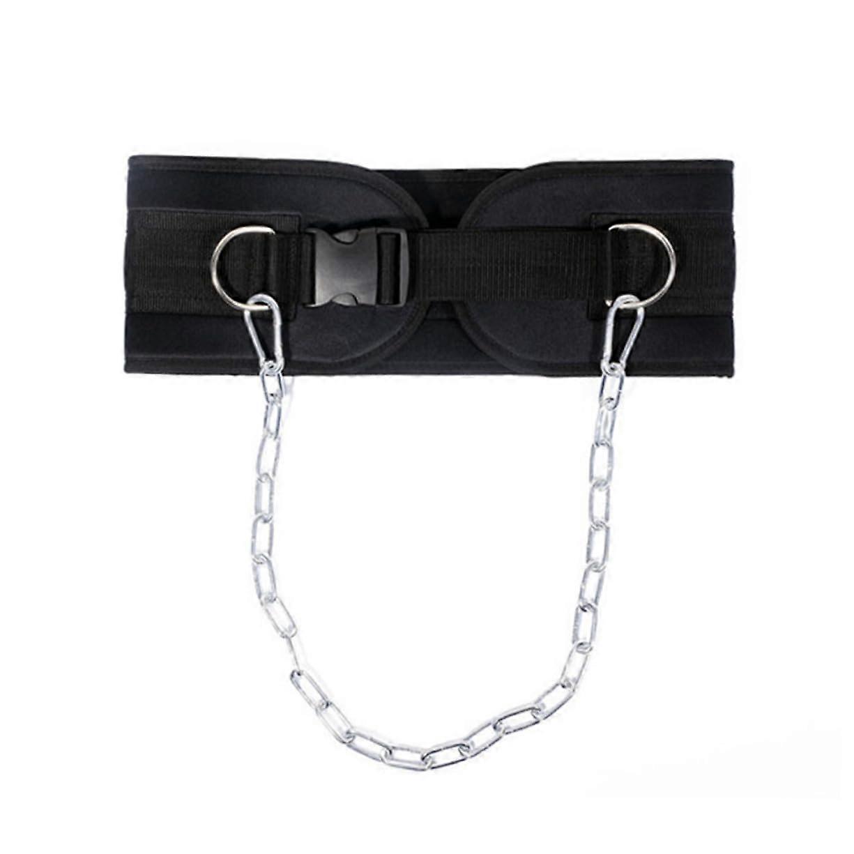 WeightBearing Chain Belt For Gym Men, PullUp Support Belt, Back Support Lumbar Brace, Adjustable Buckle