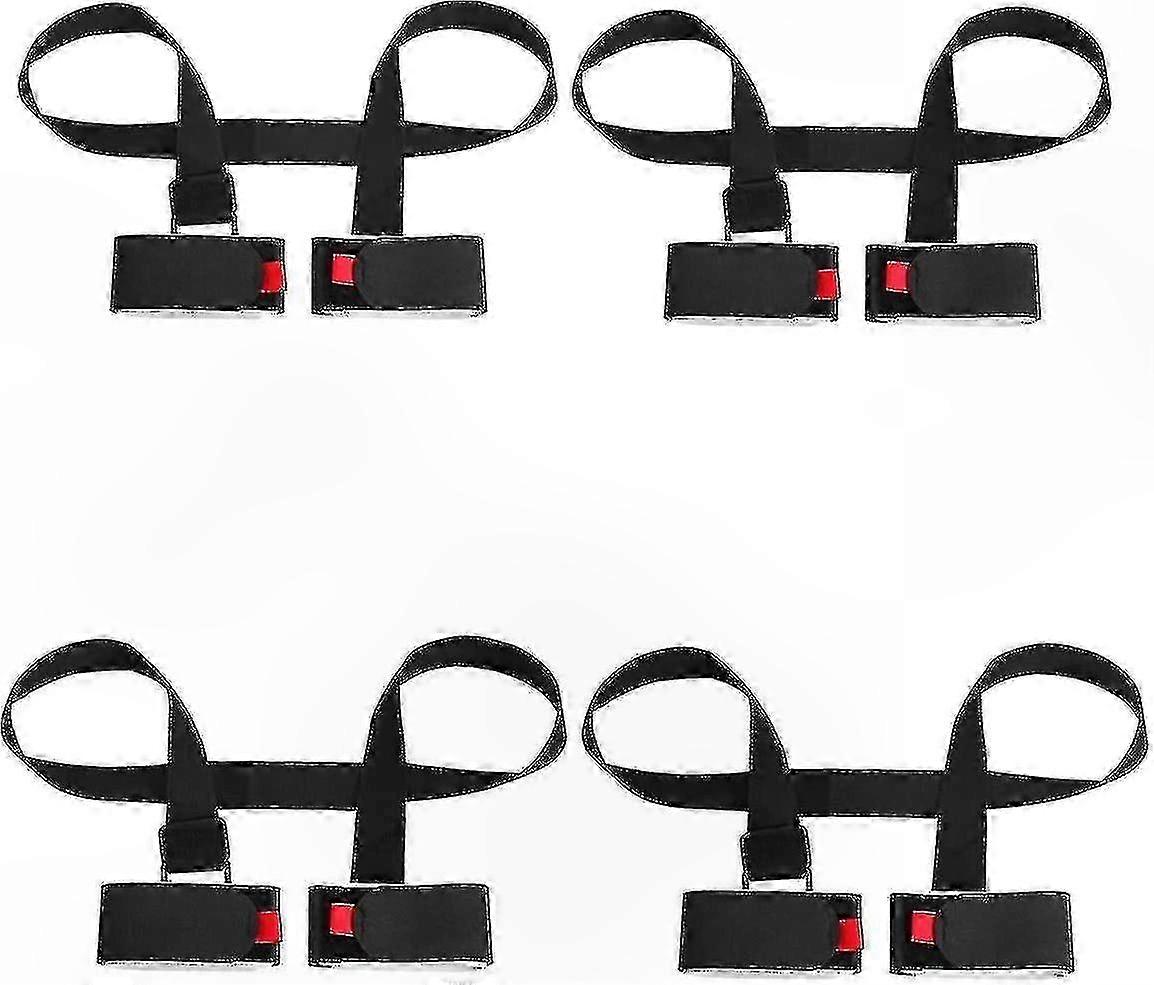 4-Pack Padded Ski and Pole Carrier Straps with Adjustable Shoulder Sling for Comfortable Transport