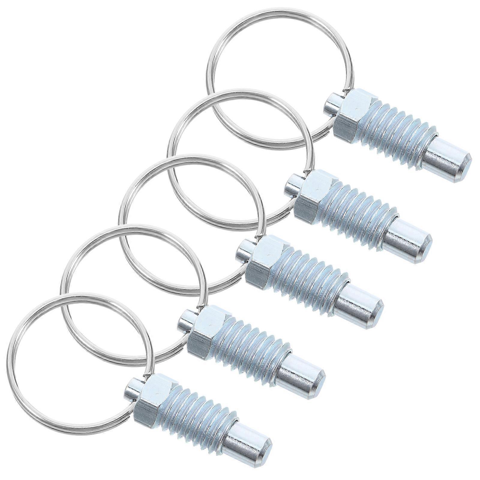 Spring Loaded Knob Plunger for Trailer Gate Lock with Pull Ring 5Pcs