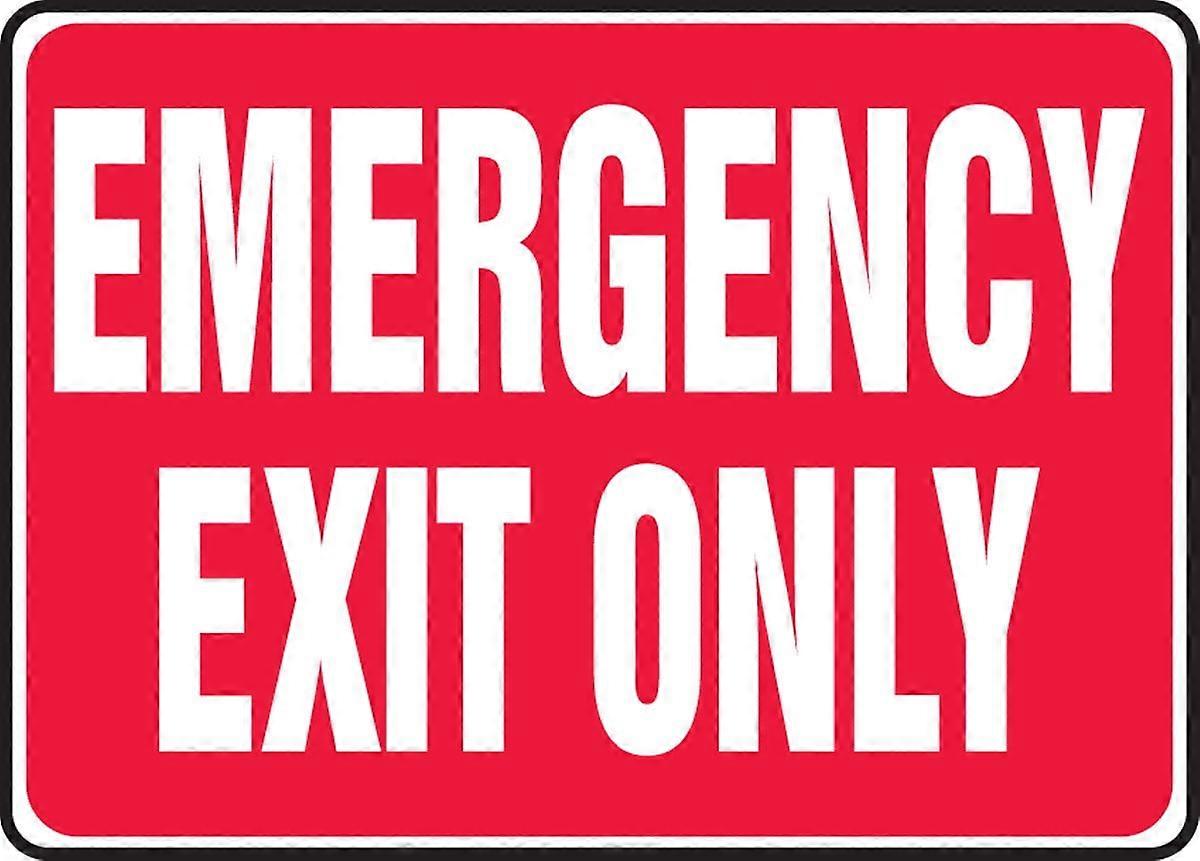 Accuform Signs Metal Safety Aluminum Sign, Legend"Emergency EXIT ONLY" Size: 12 x 8 Inches