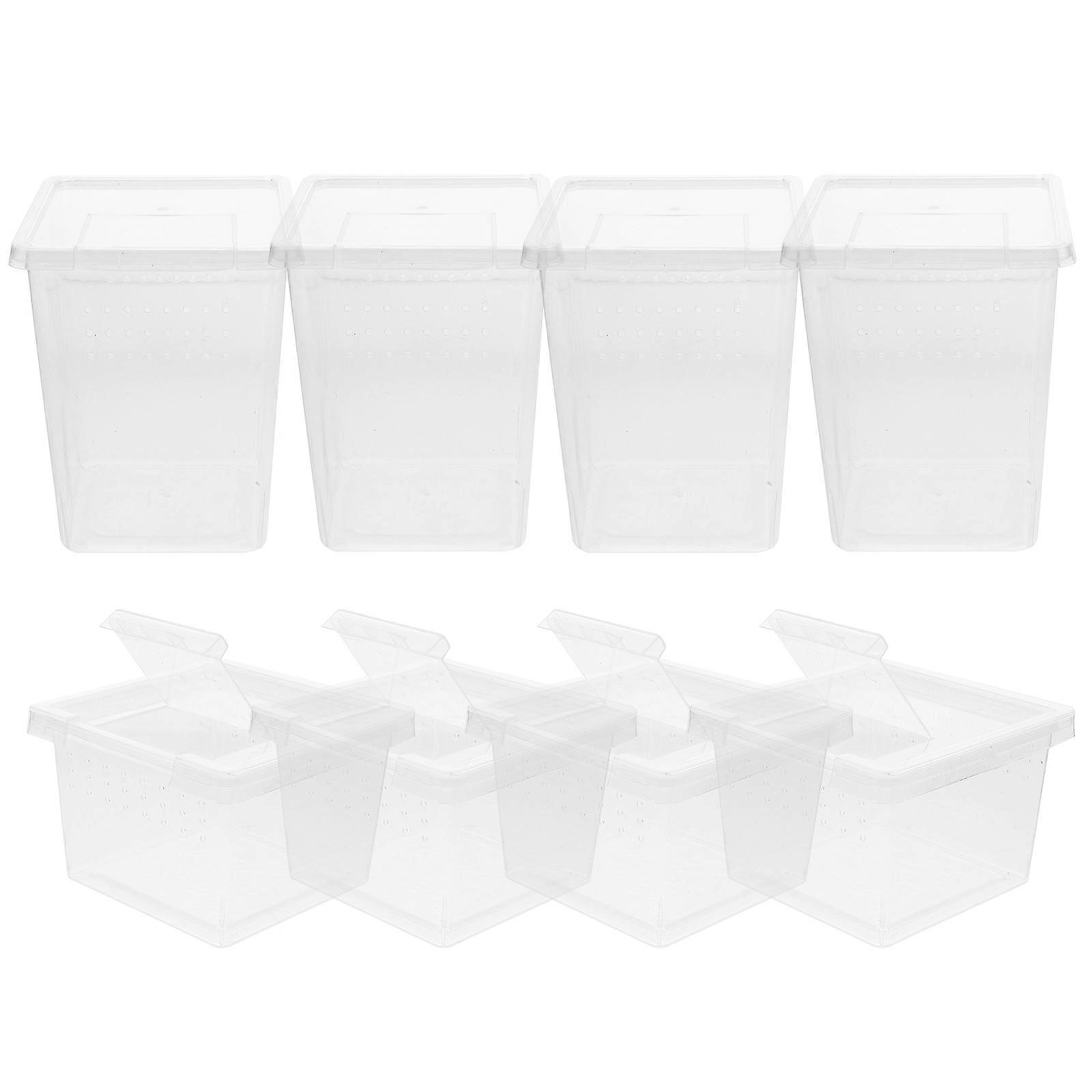 24Pcs Transparent Snake Cage Household Reptile Box Multi-Function
