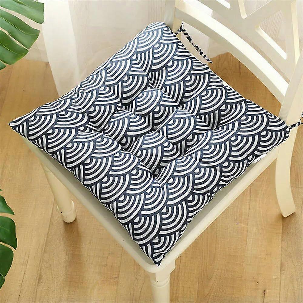 1 Piece Square Cushion Cotton Linen Chair Back Cushion DualUse Office Thick Washable 40x40 Cm