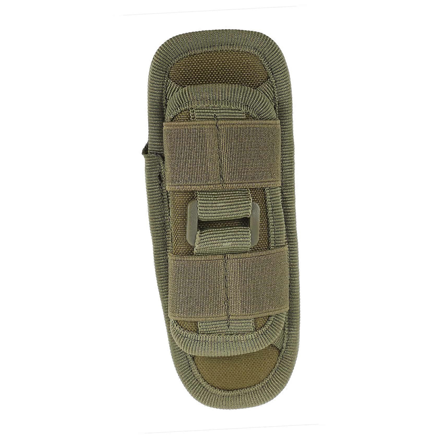 Sturdy Flashlight Holder Nylon Belt Pouch For Duty Belt Rotating Torch Holder Hunting Camping Gear Dark Green 14.5x5.7cm