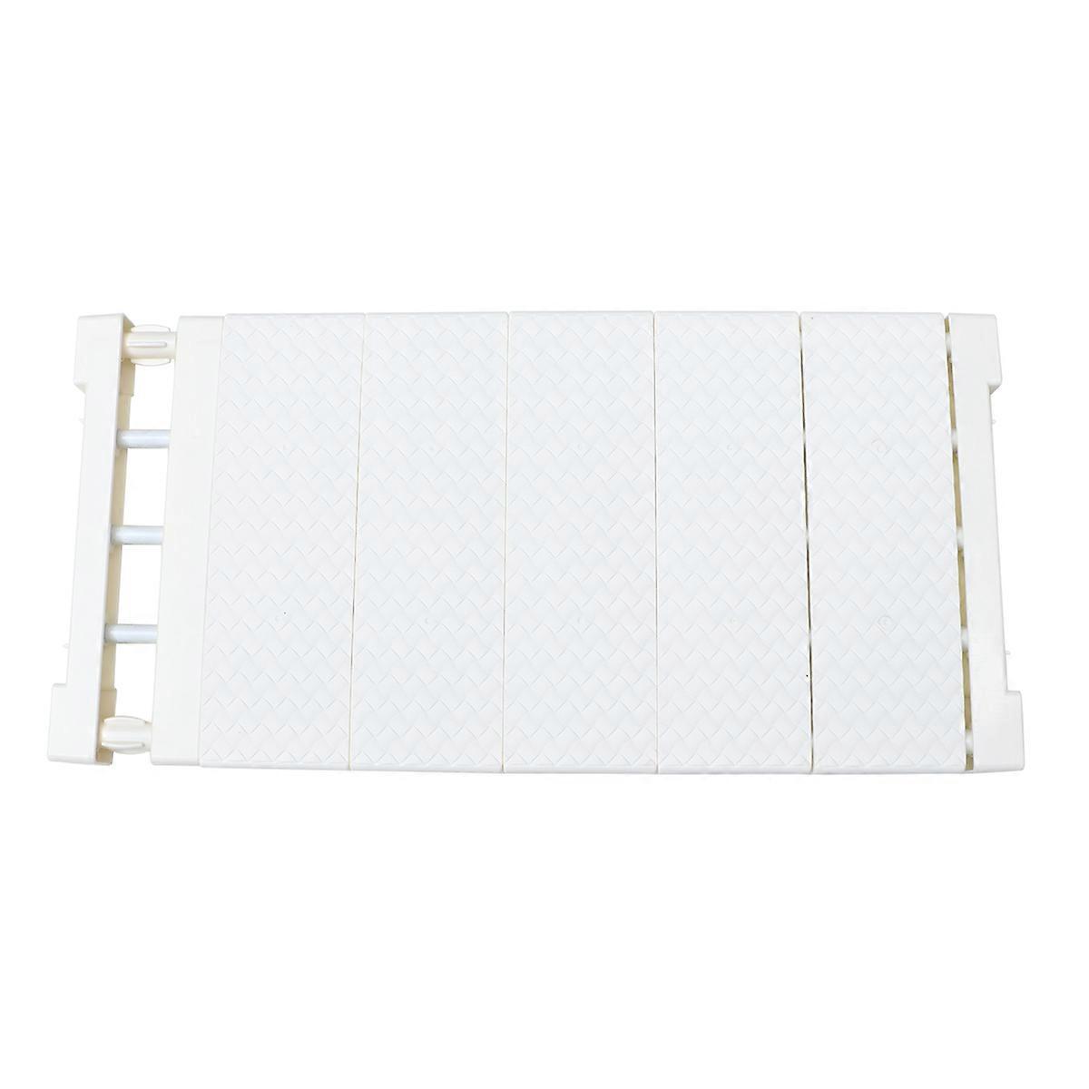 Expandable Shelf Closet Organizer for Clothes Storage 2Pcs White