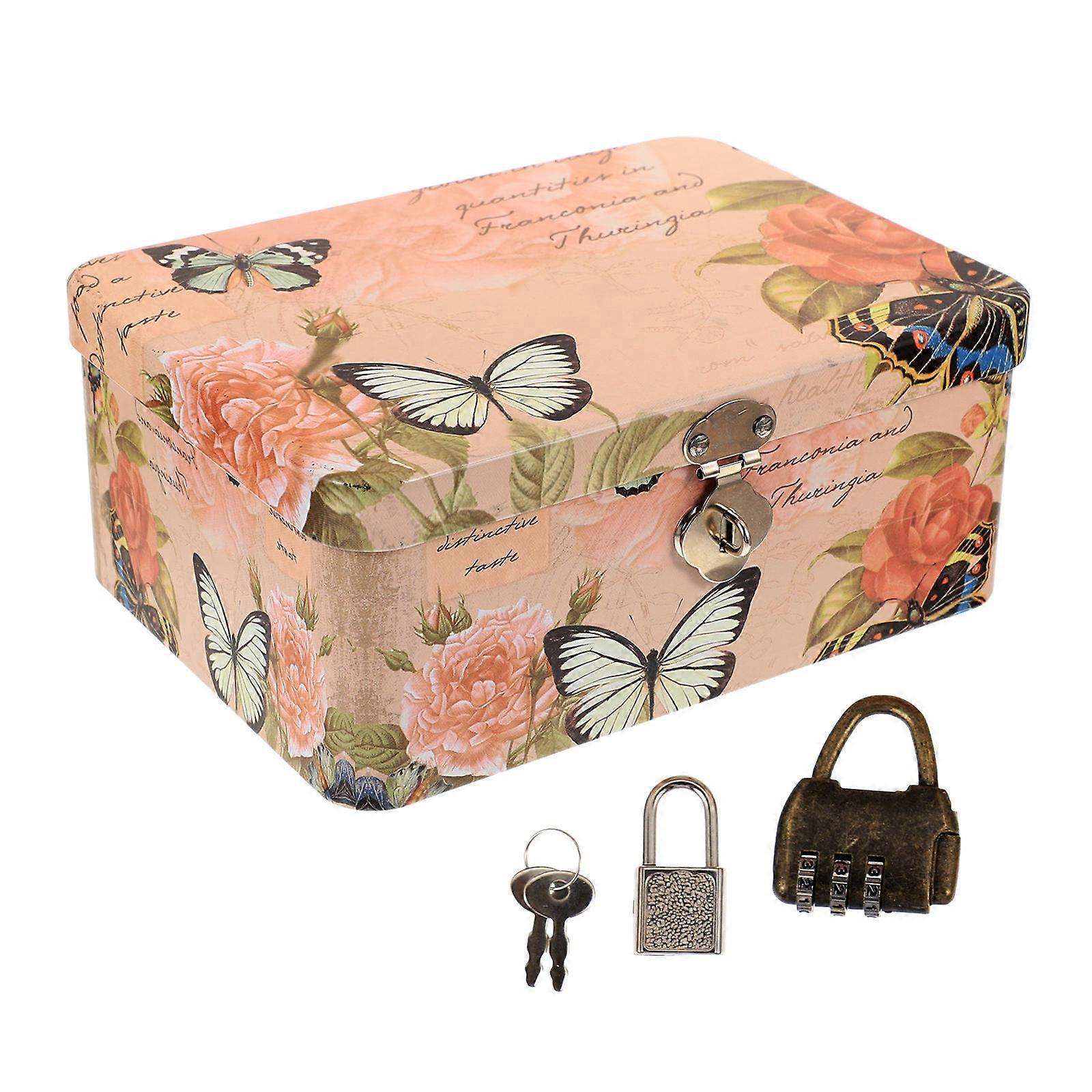 Coded Lock Iron Storage Box 4Pcs Ideal For Office School Factory Compact Design Durable Multi Color Storage Solution