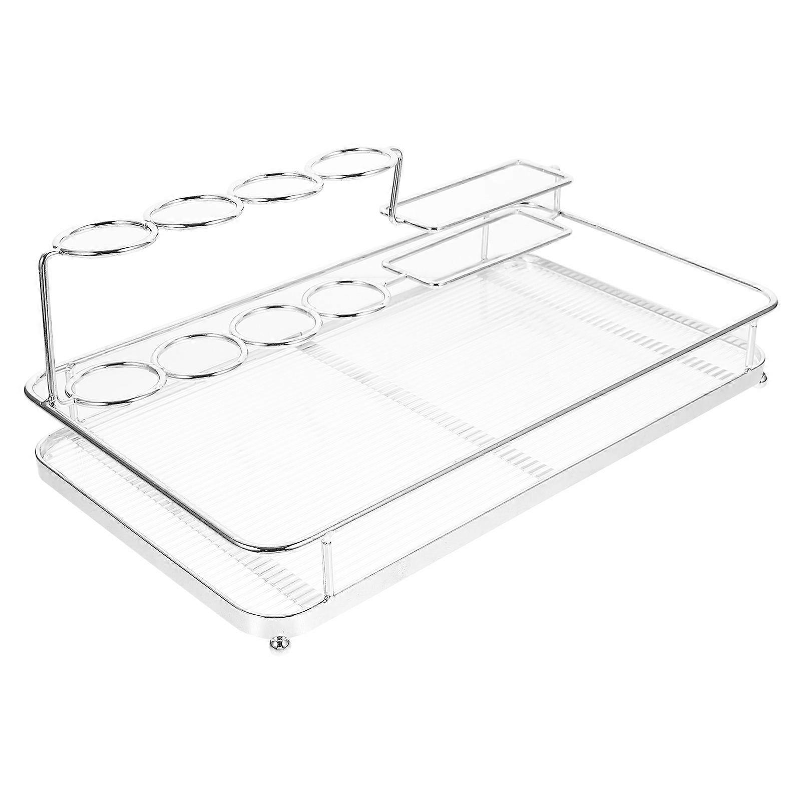 Bathroom Countertop Organizer Tray Toothbrush Holder for Storage 3Pcs