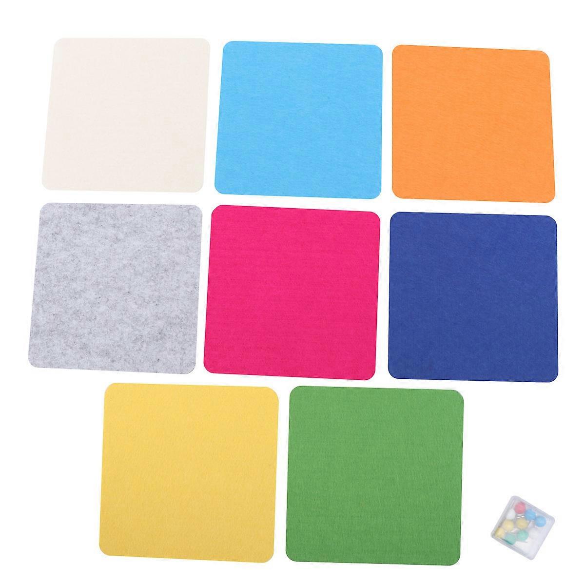 Multifunctional Memo Board Felt Wall Sticker for Decoration 16Pcs Square Set