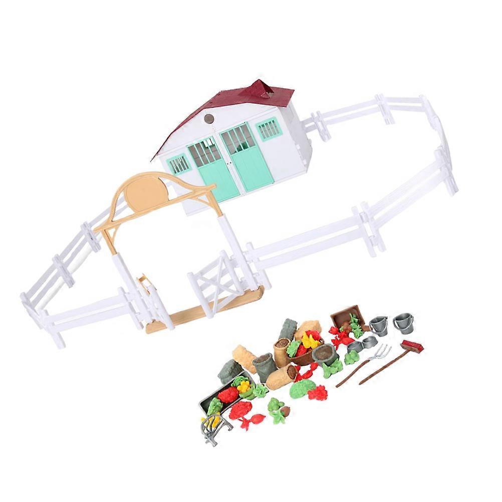 Farm Model Toy Emulation Scene Layout Creative Plaything Kids DIY 2Sets