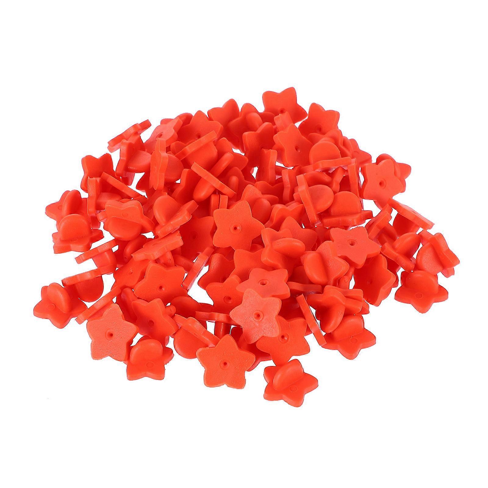 Pin Backs Practical Pin Backing Holders for Decor 200Pcs Red