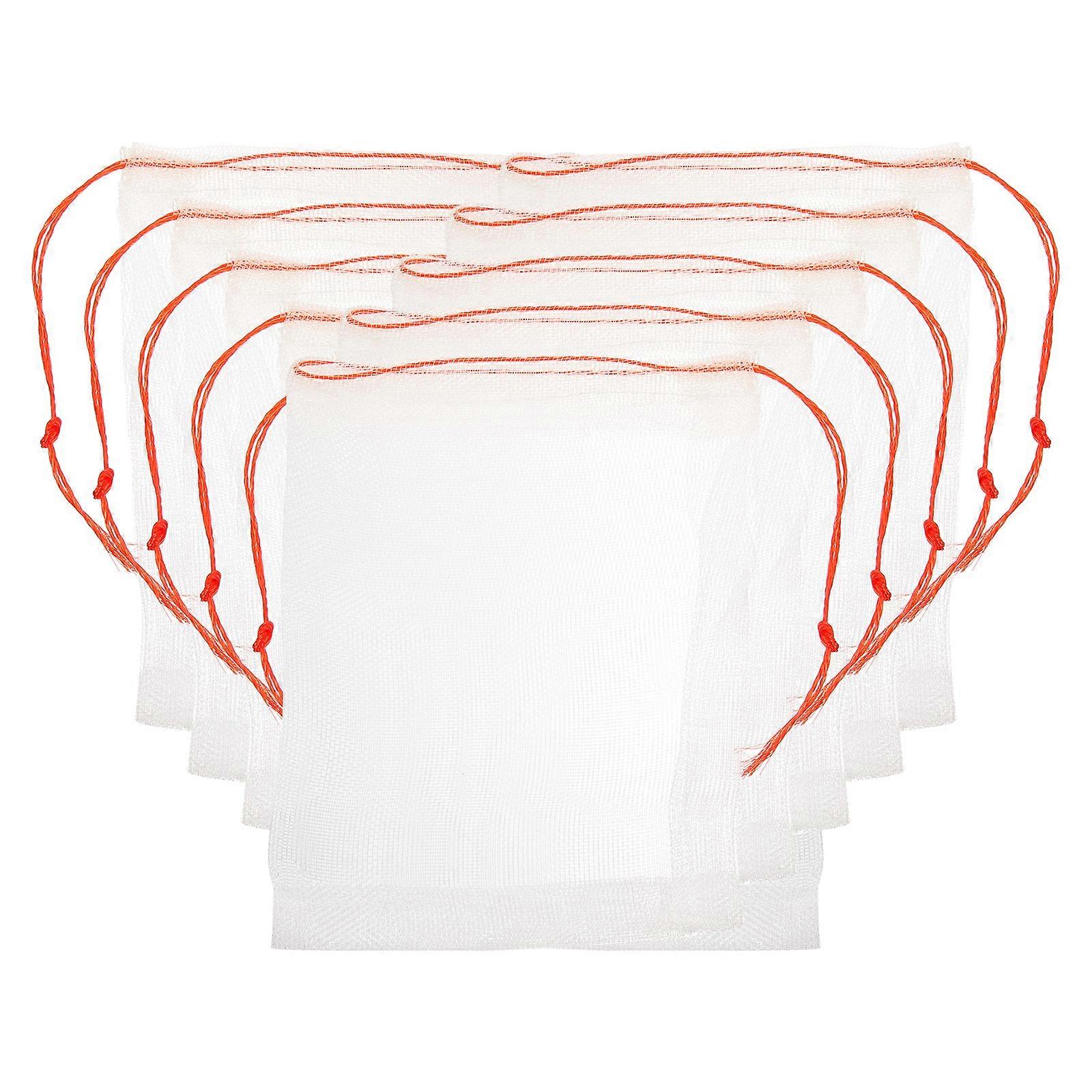 Protective Fruit Mesh Bags Nylon Drawstring for Vegetable Use 50Pcs