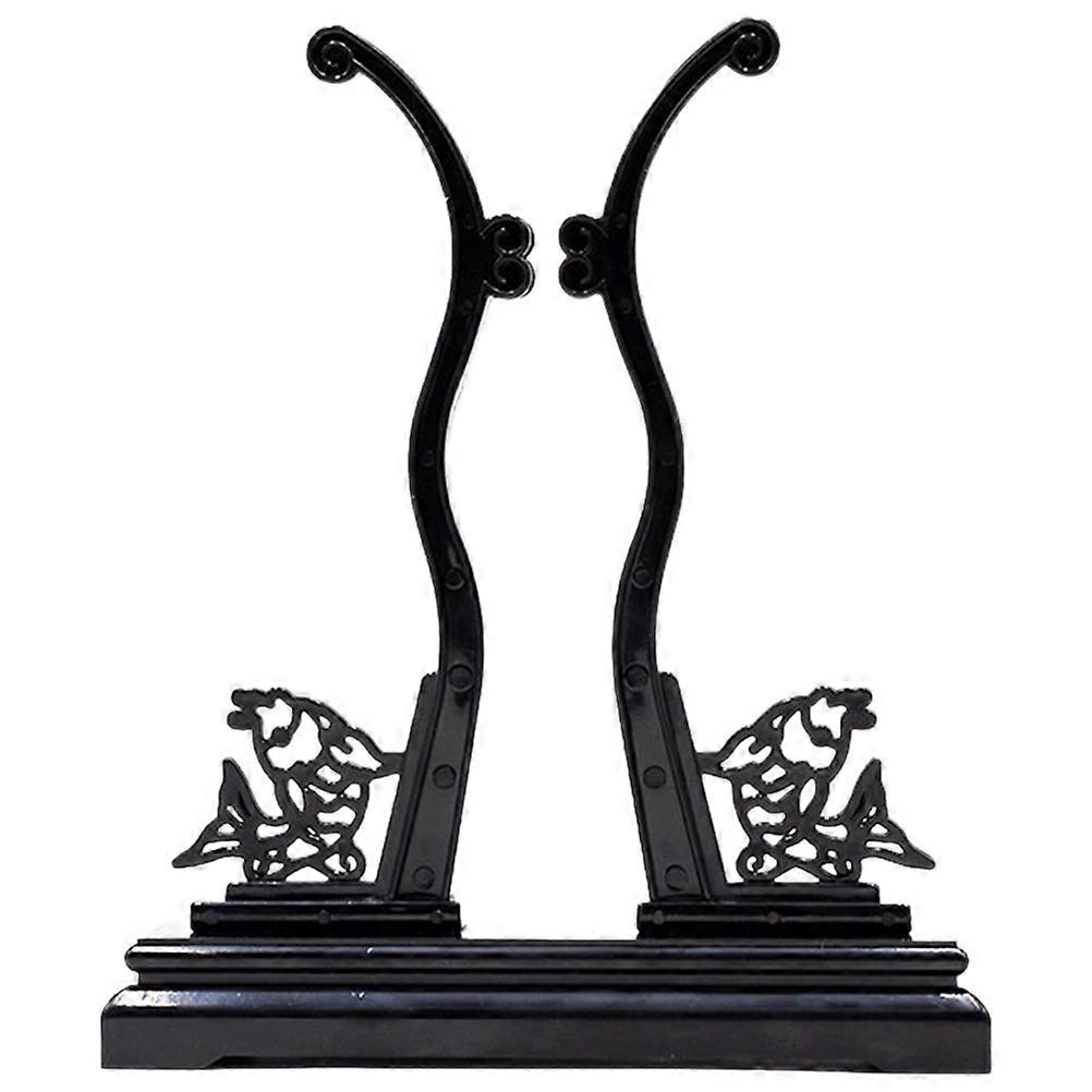 Traditional Fan Display Stand Folding Fan Holder for Display Use 4Pcs Plastic