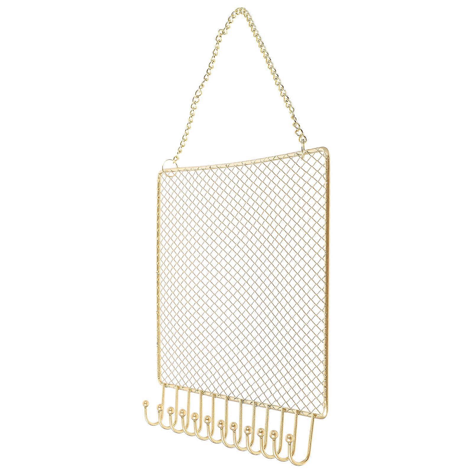 Iron Jewelry Rack Hanging Earring Holder for Storage 2Pcs Wall Display