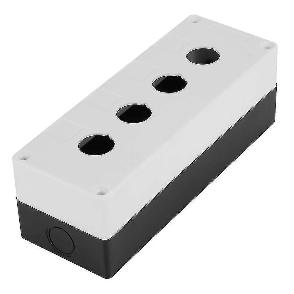 BX4 22mm Four Holes Push Button Switch Control Protective Box Case Waterproof (White) 2025