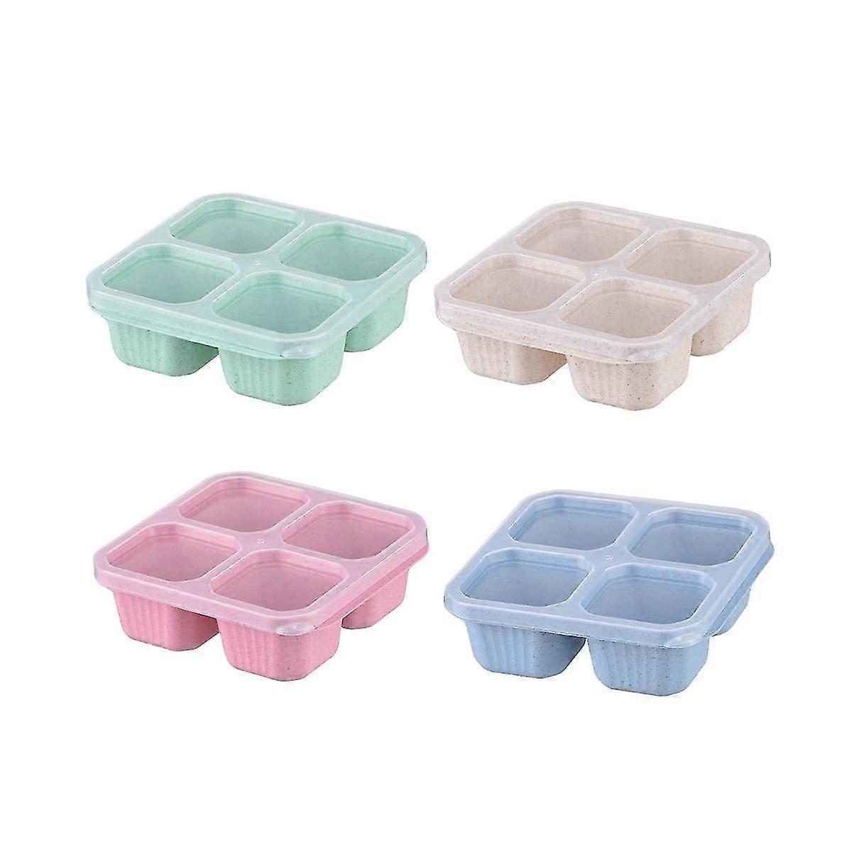 Bento Box-réutilisable 4 compartiments Meal Prep Containers, perfect Food Storage Containers, Compact et empilable