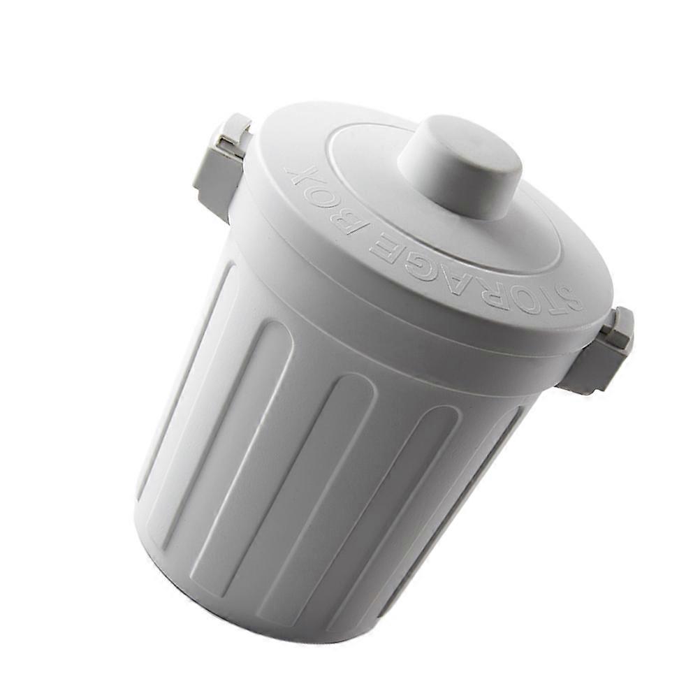 Small Rubbish Container With For Desktop Use Rectangular Grey 1Set House Organization Option