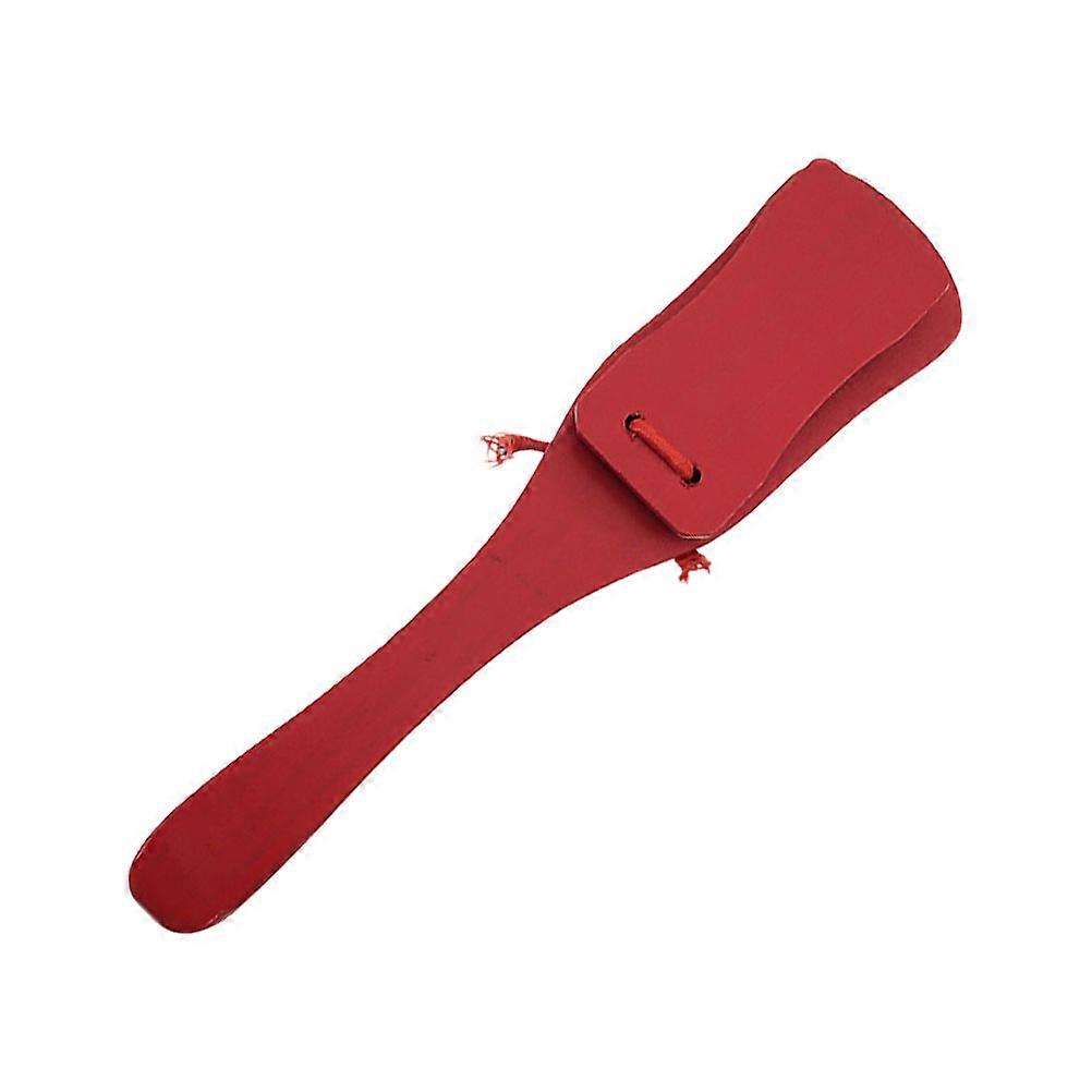 Kids Musical Learning Wooden Castanet Toy 2Pcs Red Percussion Instrument Flapper