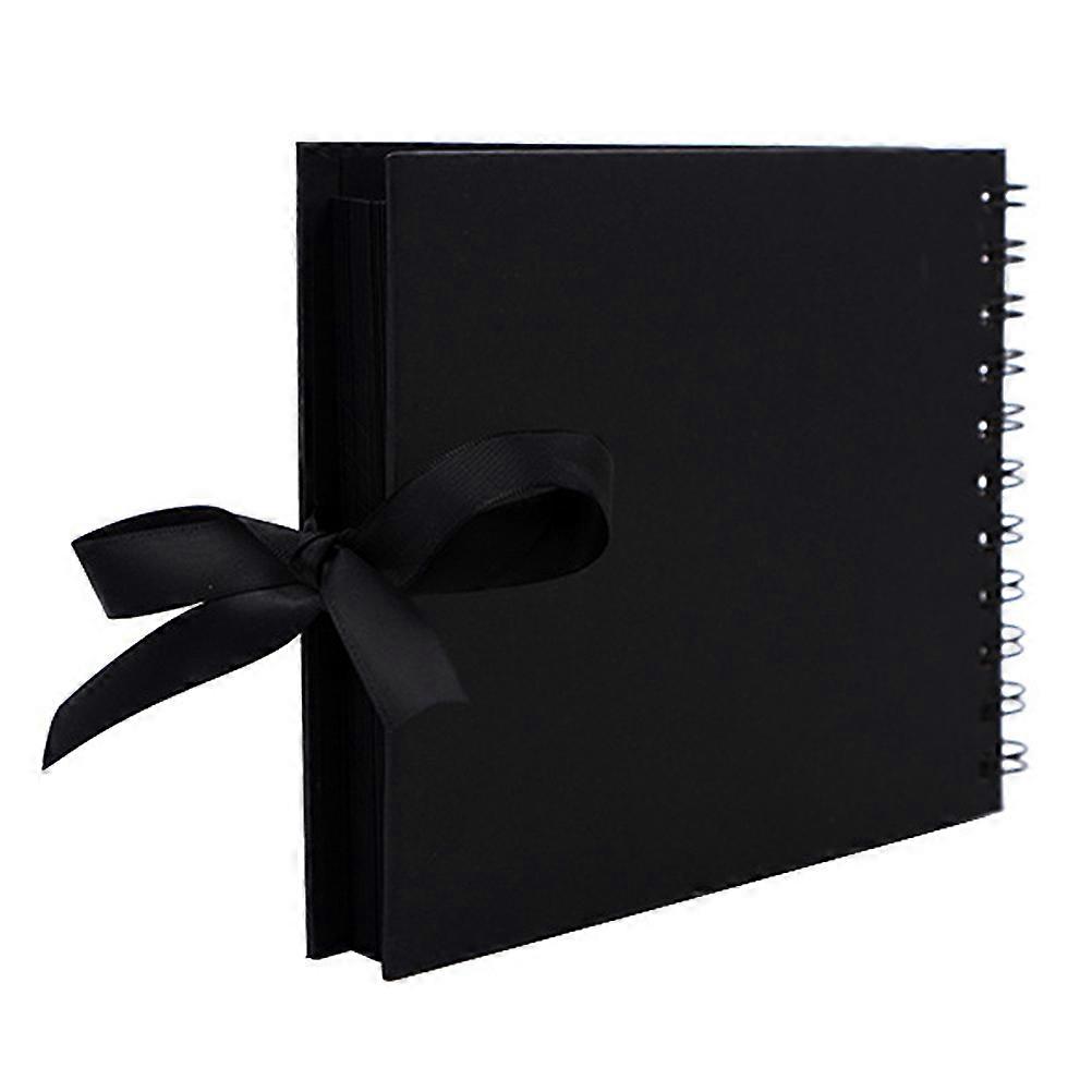 Retro Scrapbook Photo Album For Couples And Children Designed In A5 Size With Ribbon Bowknot Suitable For Drawing And Writing 2Pcs