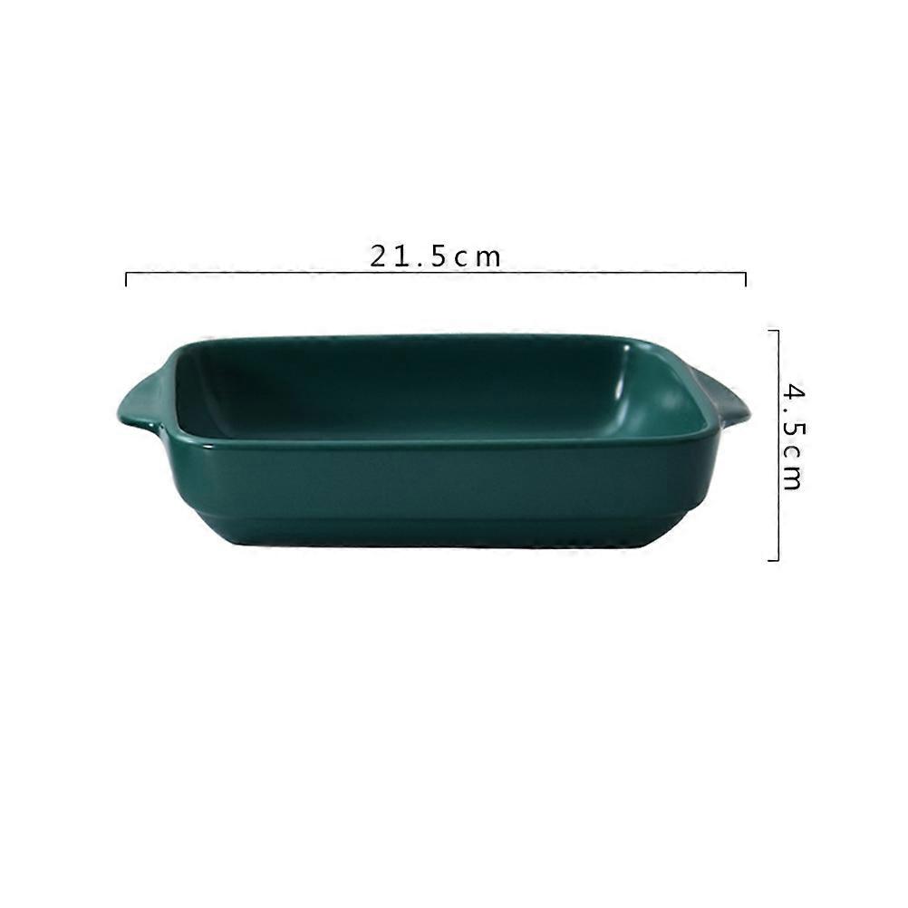 Non-Stick Baking Tray for Baking Use Ceramic Oven Pan Green with Handles