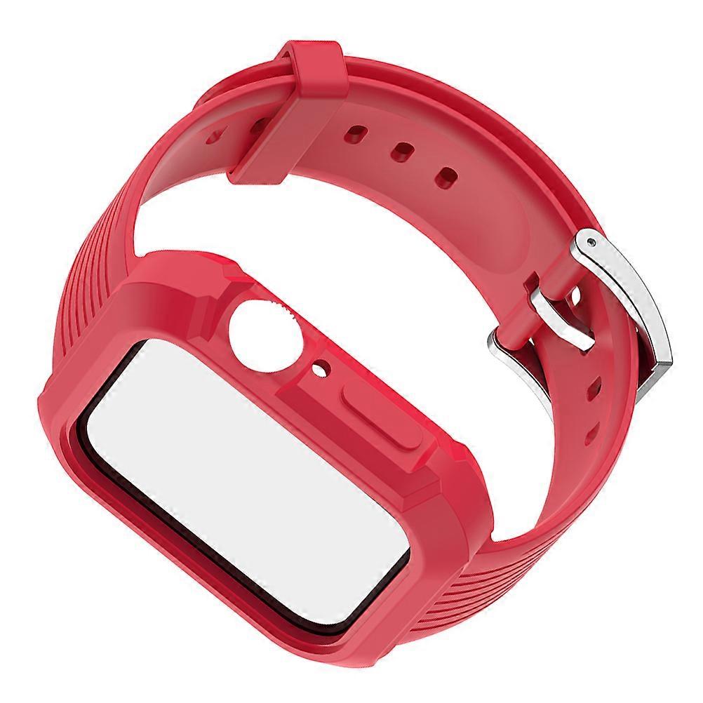 Red Tpu Watch Band Replacement for Smartwatch 2Pcs Adjustable Strap