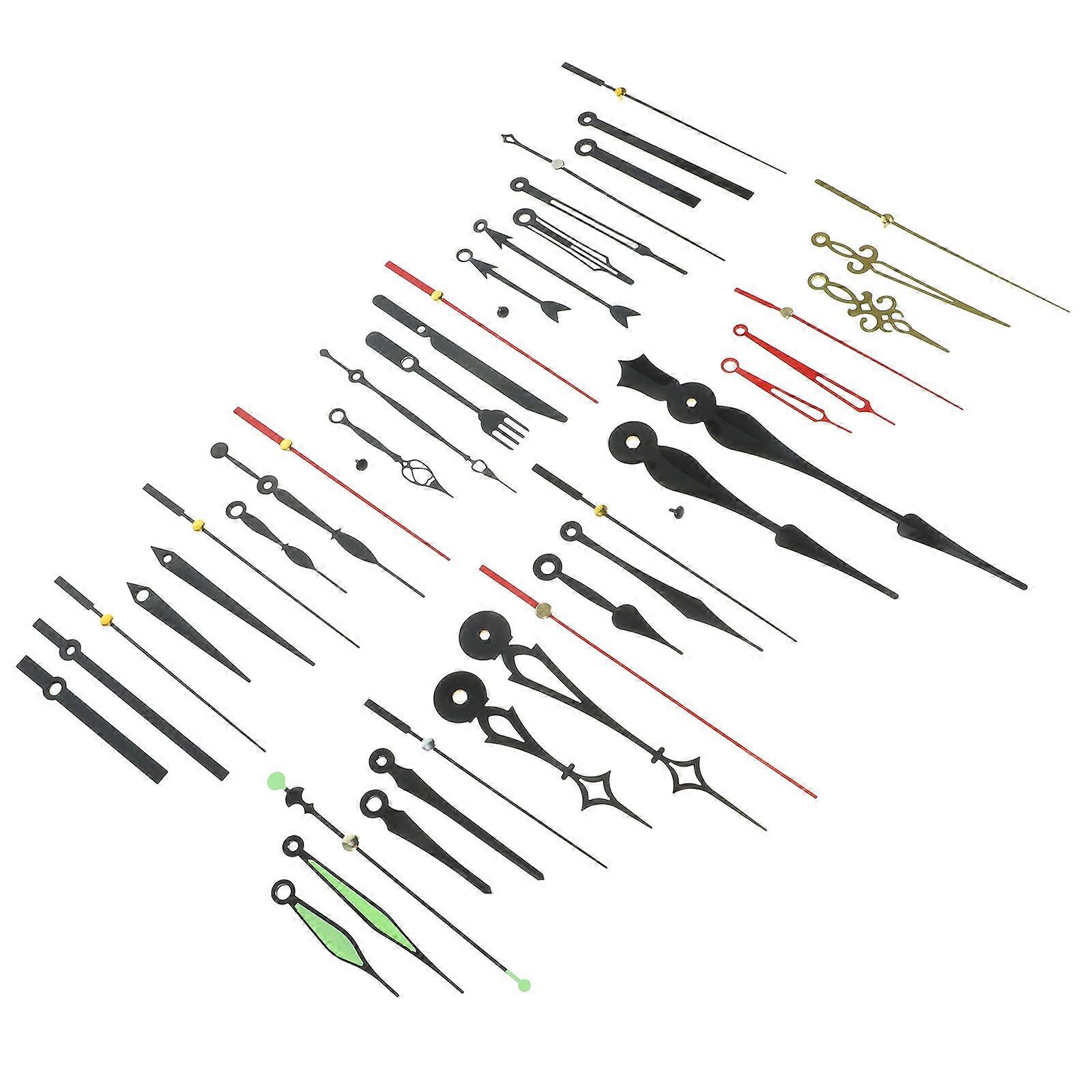 Versatile Set Of Clock Hands For Clock Mechanisms Replace DIY Accessories Assorted Color Durable Plastic Material 15 Sets