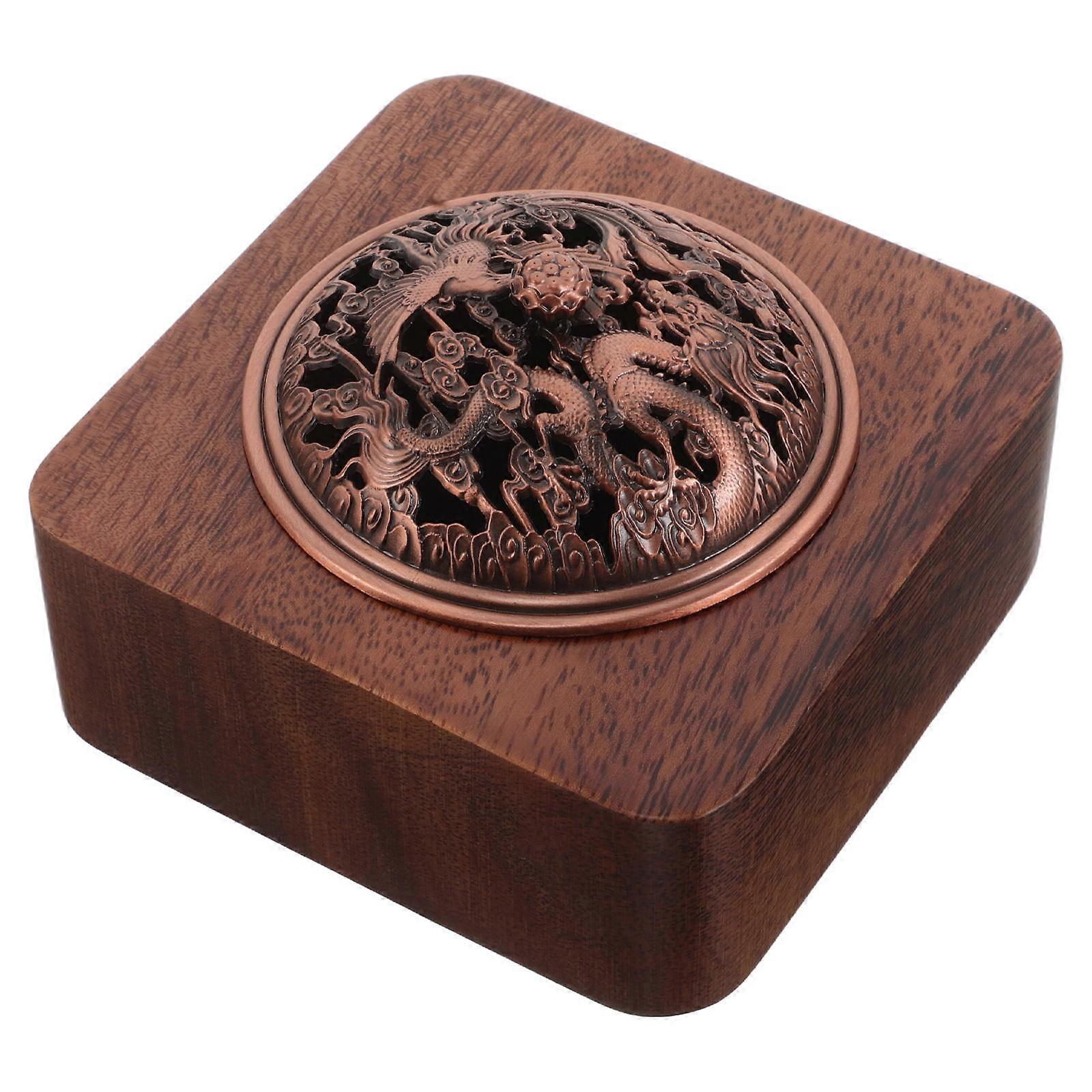 Handmade Aromatic Burner Censer for Indoor Use Meditation Tool in Light Brown Material with 1 Set