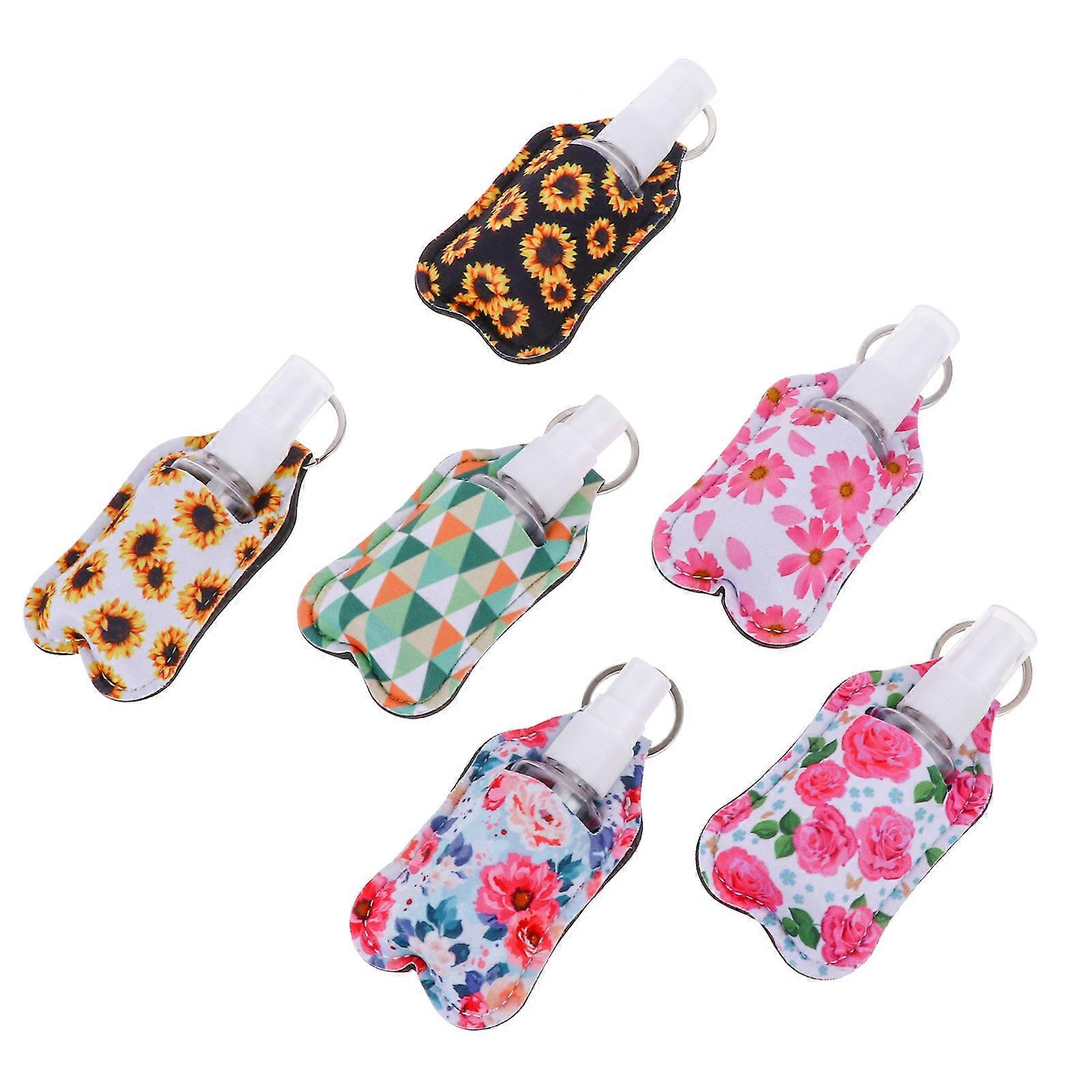 Portable Travel Bottle Keychain Kit for Lotion Dispense with 12Sets Empty Bottles