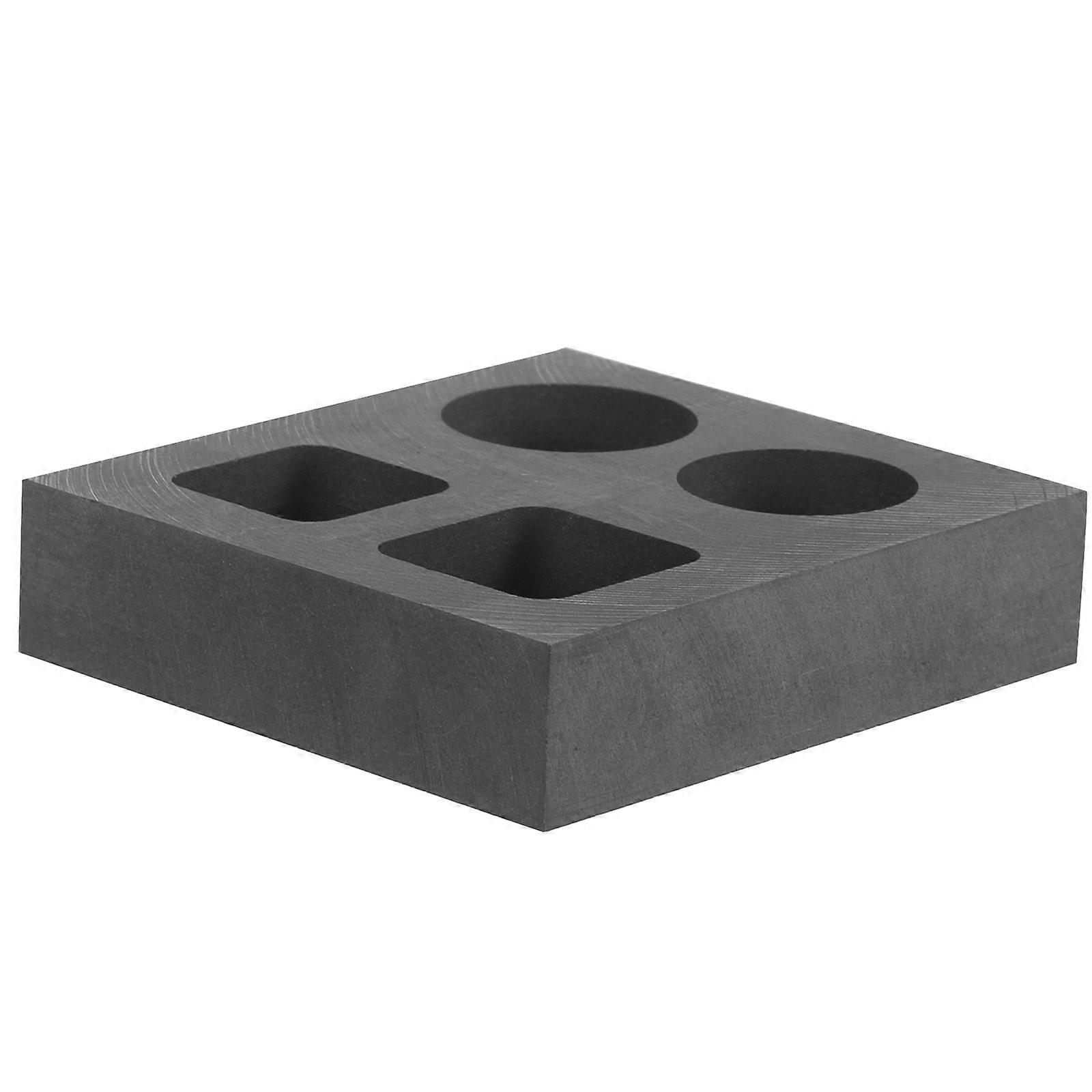 Graphite Ingot Mold 4-Slot for Melting Gold and Silver 4Pcs Casting Set