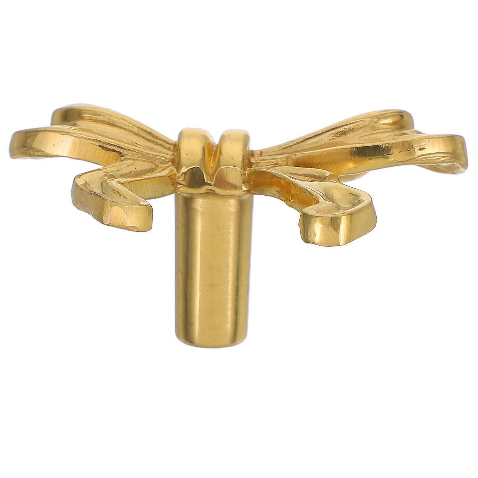 Bow Shaped Brass Cabinet Knob Drawer Pull for Decoration 3Pcs